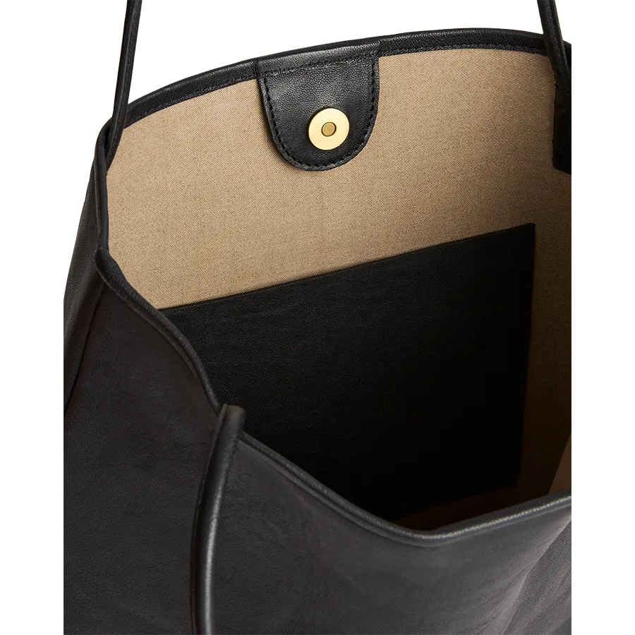 LOGAN TOTE - BLACK LEATHER
