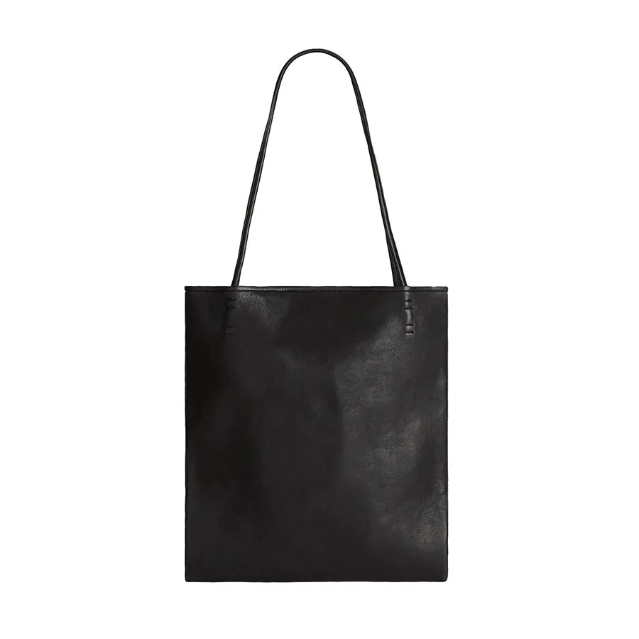LOGAN TOTE - BLACK LEATHER