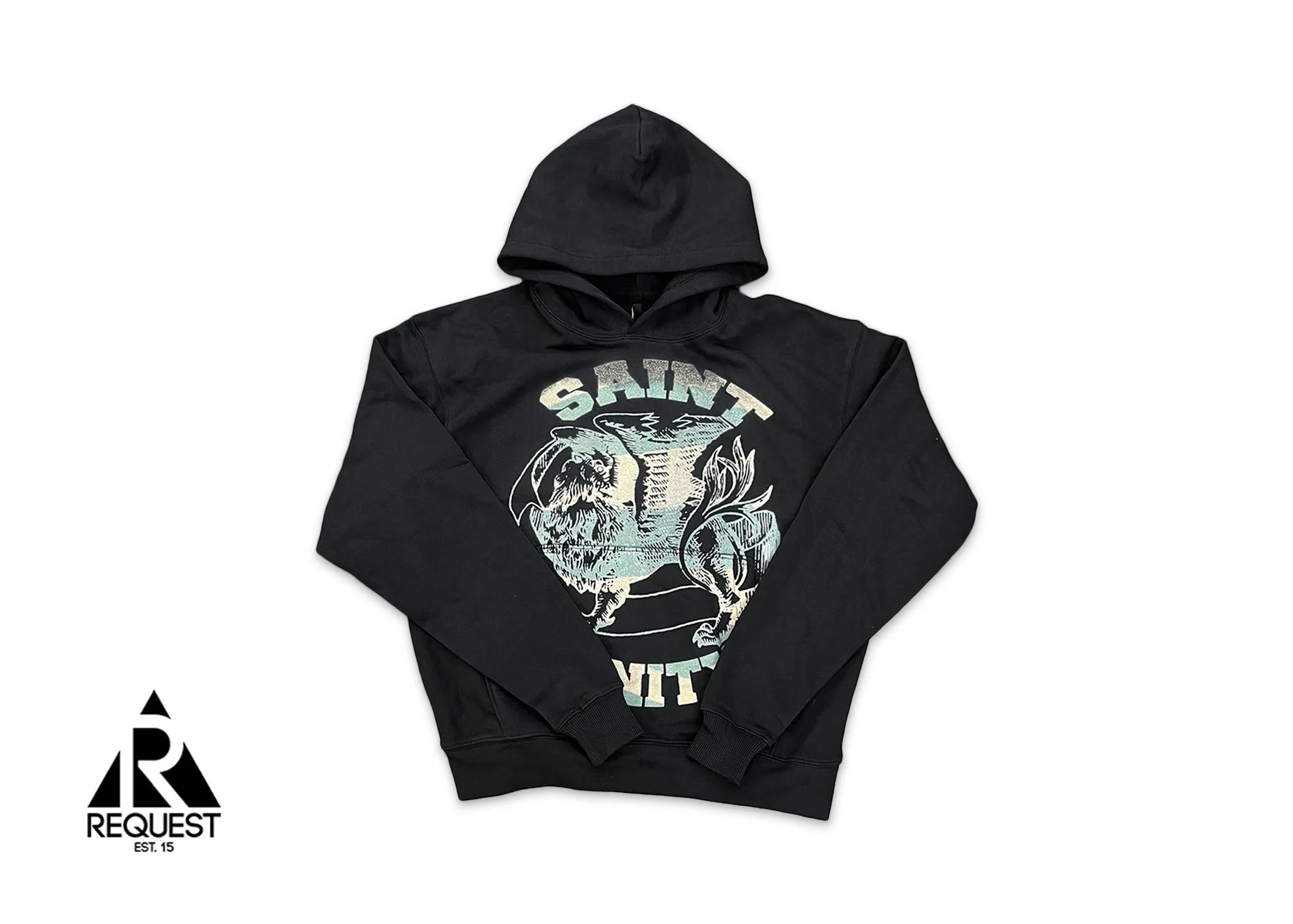 Logo Hoodie "Black Teal"
