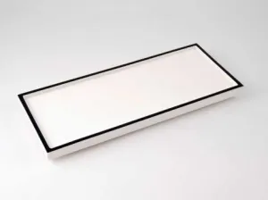 Long Vanity Tray White with Black Trim - Pacific Connections