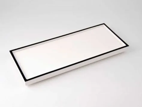 Long Vanity Tray White with Black Trim - Pacific Connections
