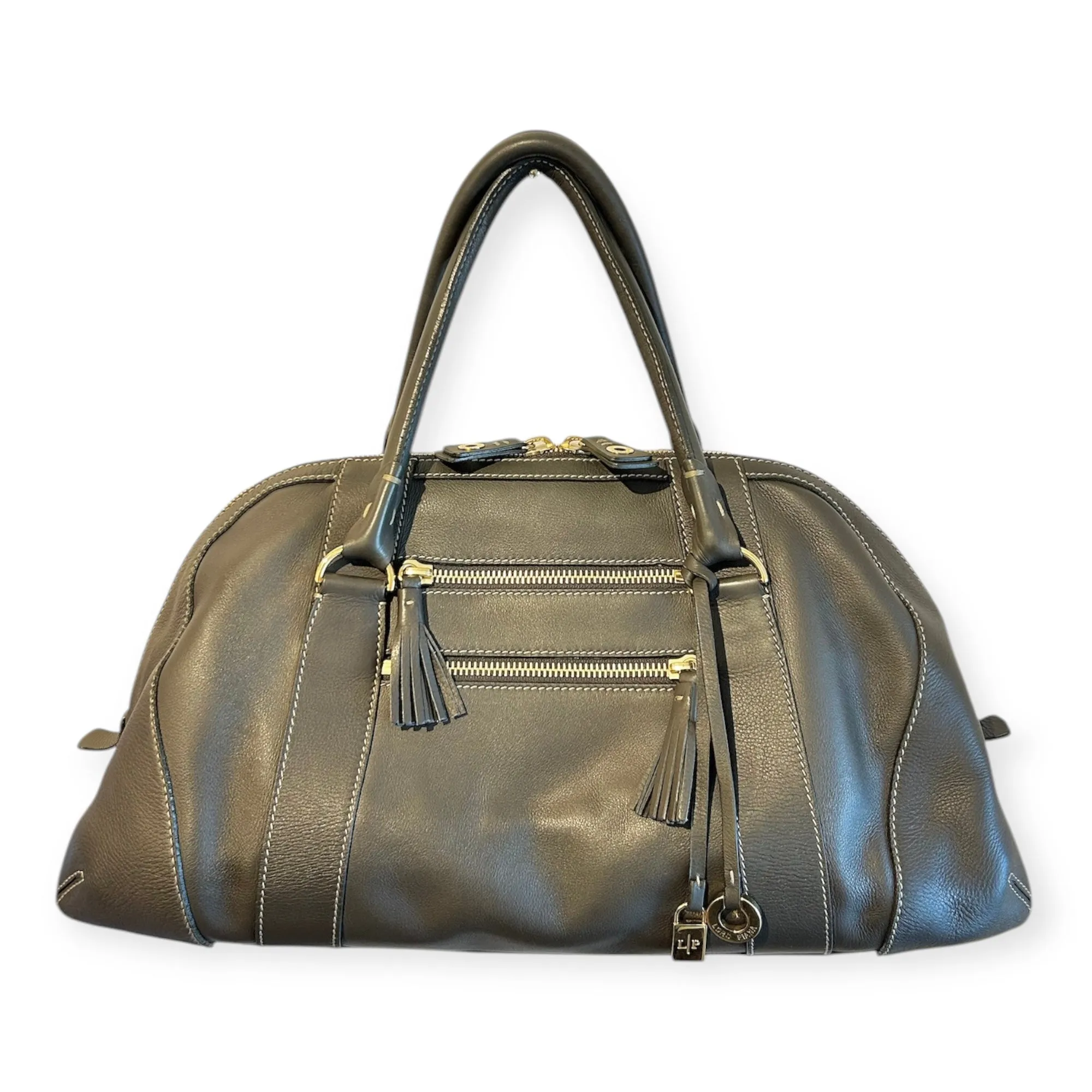 Loro Piana Bag, Olive Leather Doctor Bag