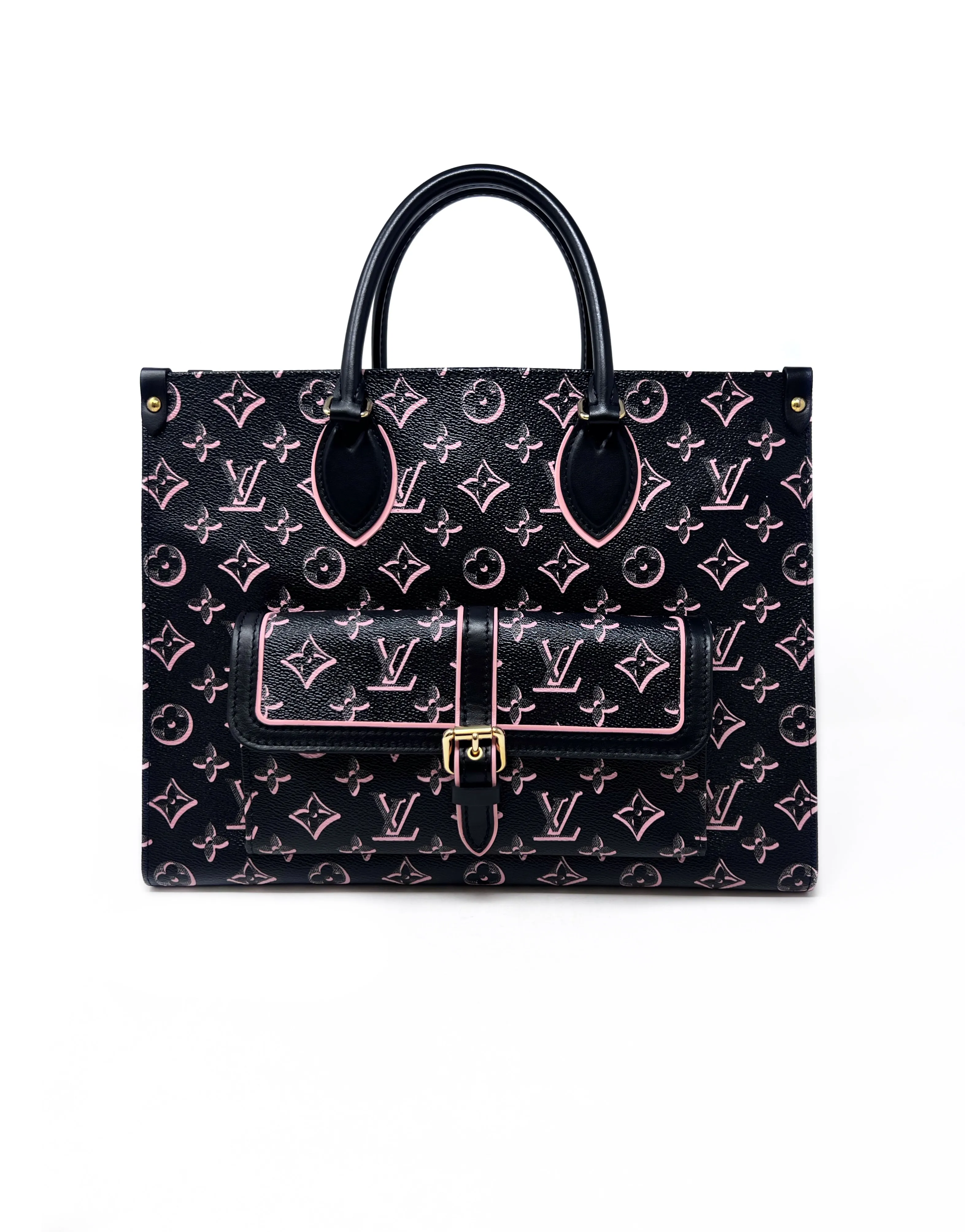 Louis Vuitton Black/Pink WDB! '22 'OnTheGo' MM Canvas Tote