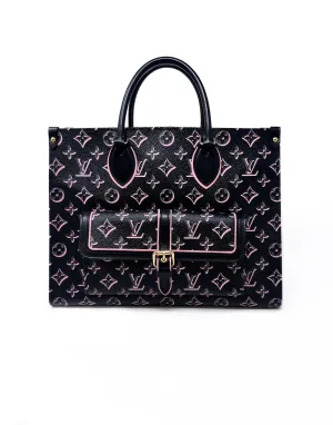 Louis Vuitton Black/Pink WDB! '22 'OnTheGo' MM Canvas Tote