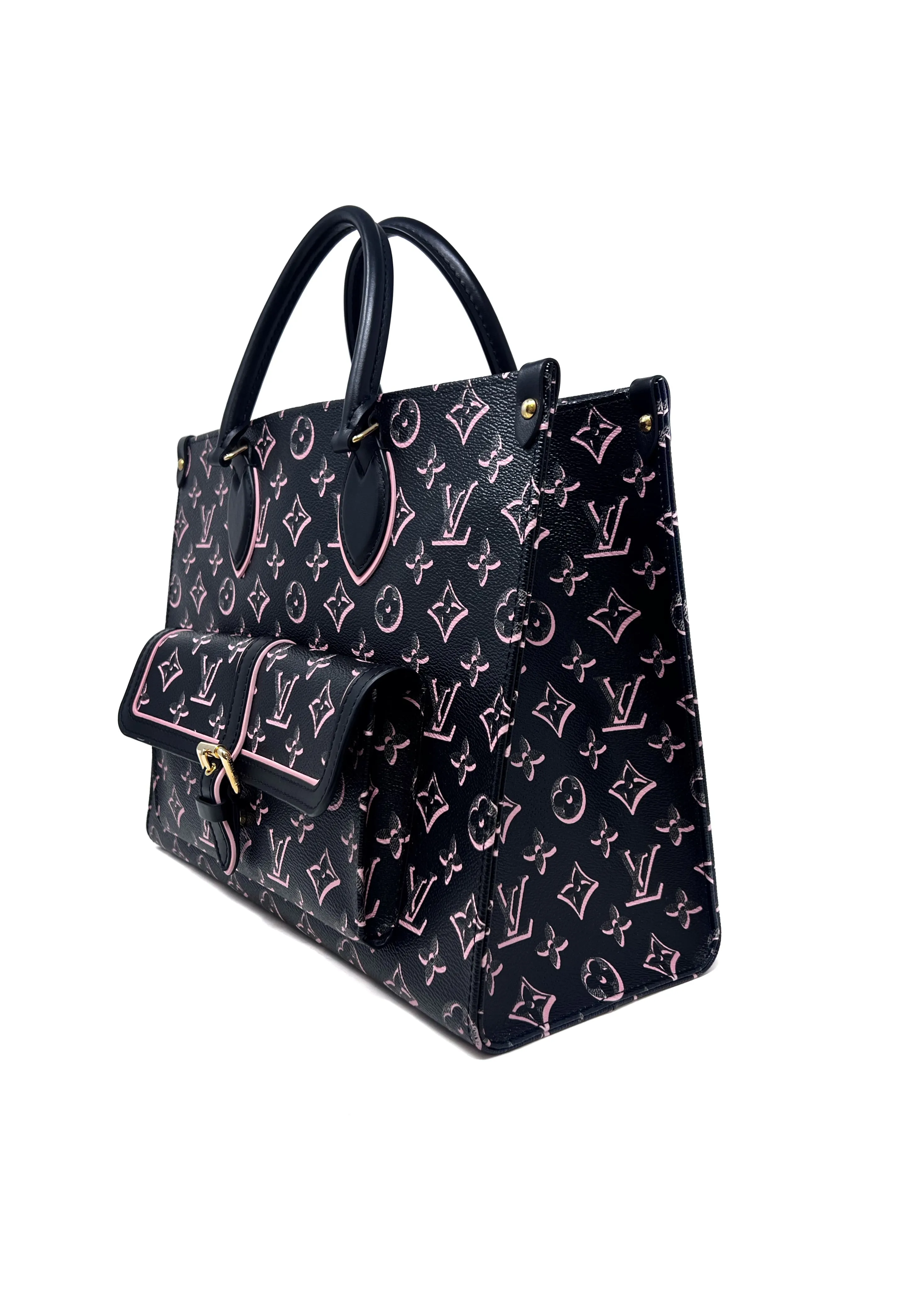 Louis Vuitton Black/Pink WDB! '22 'OnTheGo' MM Canvas Tote