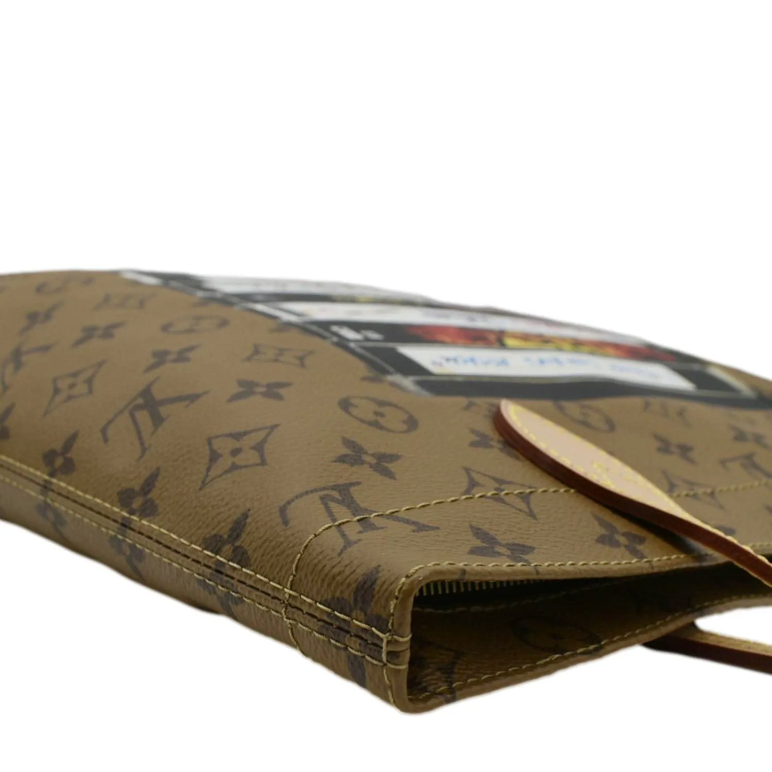 LOUIS VUITTON Carry It Monogram Reverse Canvas Tote  Bag Brown