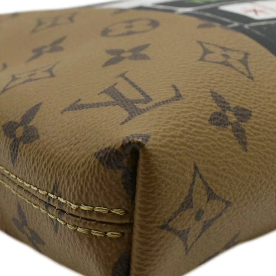 LOUIS VUITTON Carry It Monogram Reverse Canvas Tote  Bag Brown