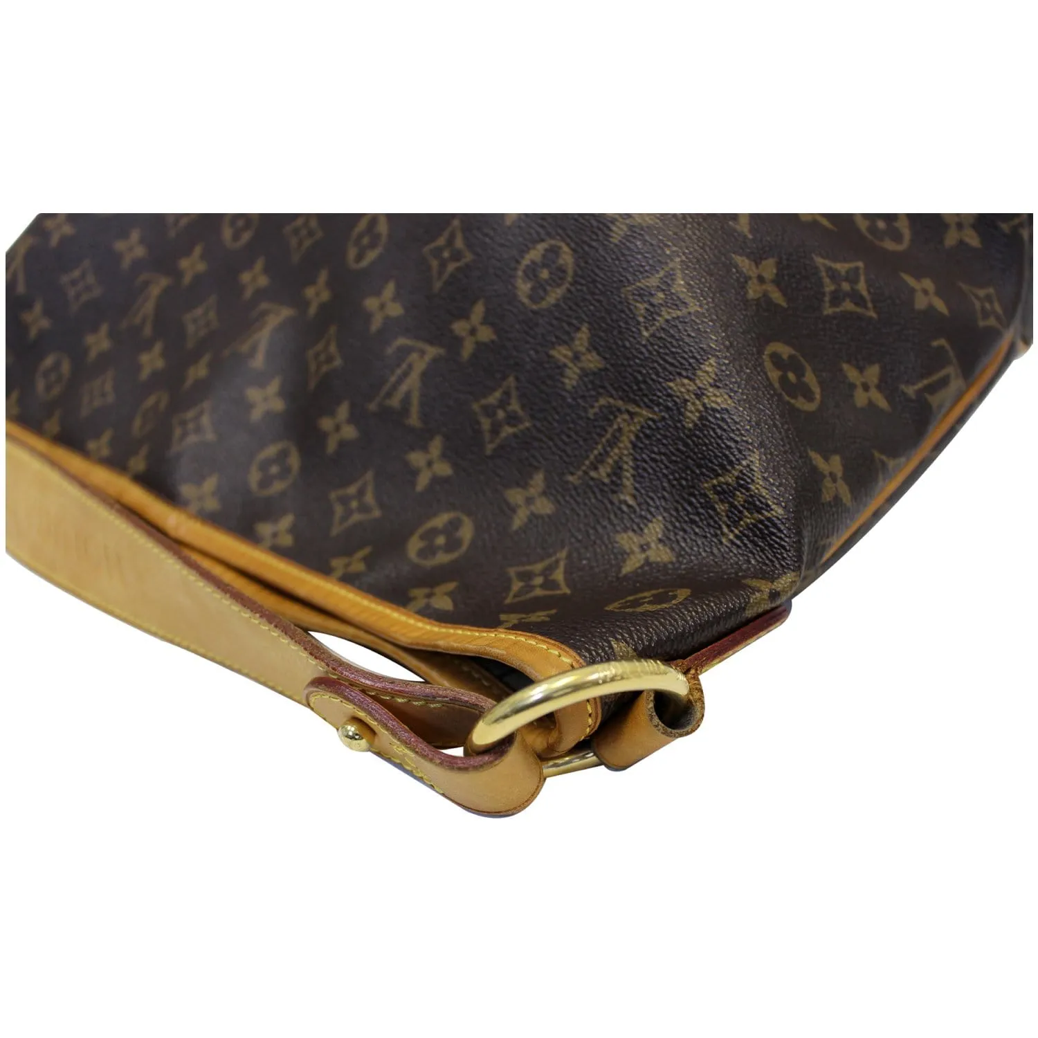 LOUIS VUITTON Delightful MM Monogram Canvas Shoulder Bag Brown