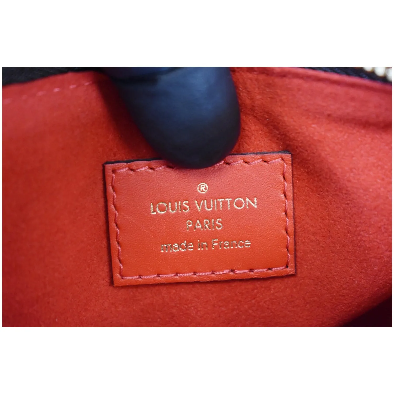 LOUIS VUITTON Flower Monogram Canvas Tote Bag Brown/Red