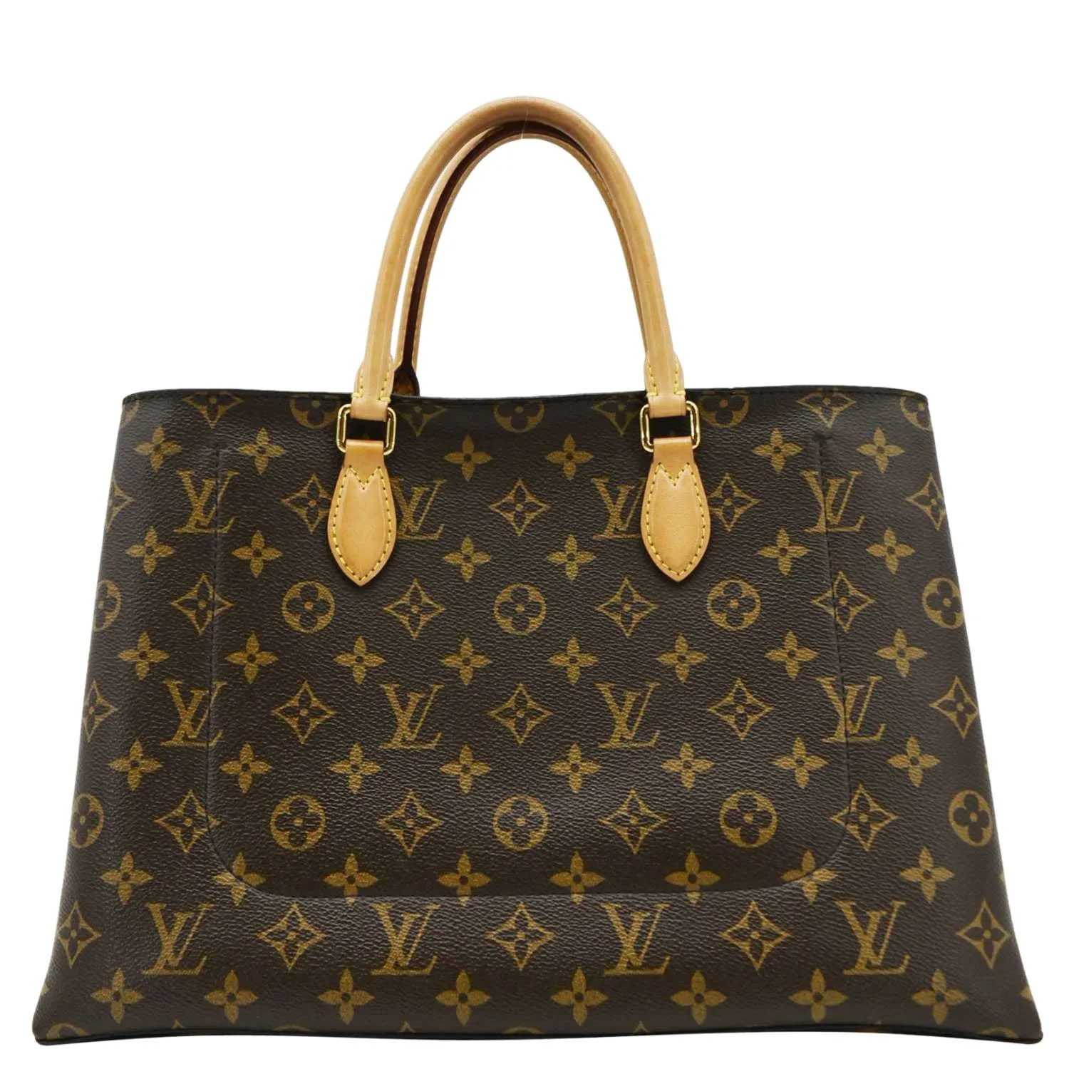 LOUIS VUITTON Flower Zipped Monogram Canvas Tote Bag Brown - RTS