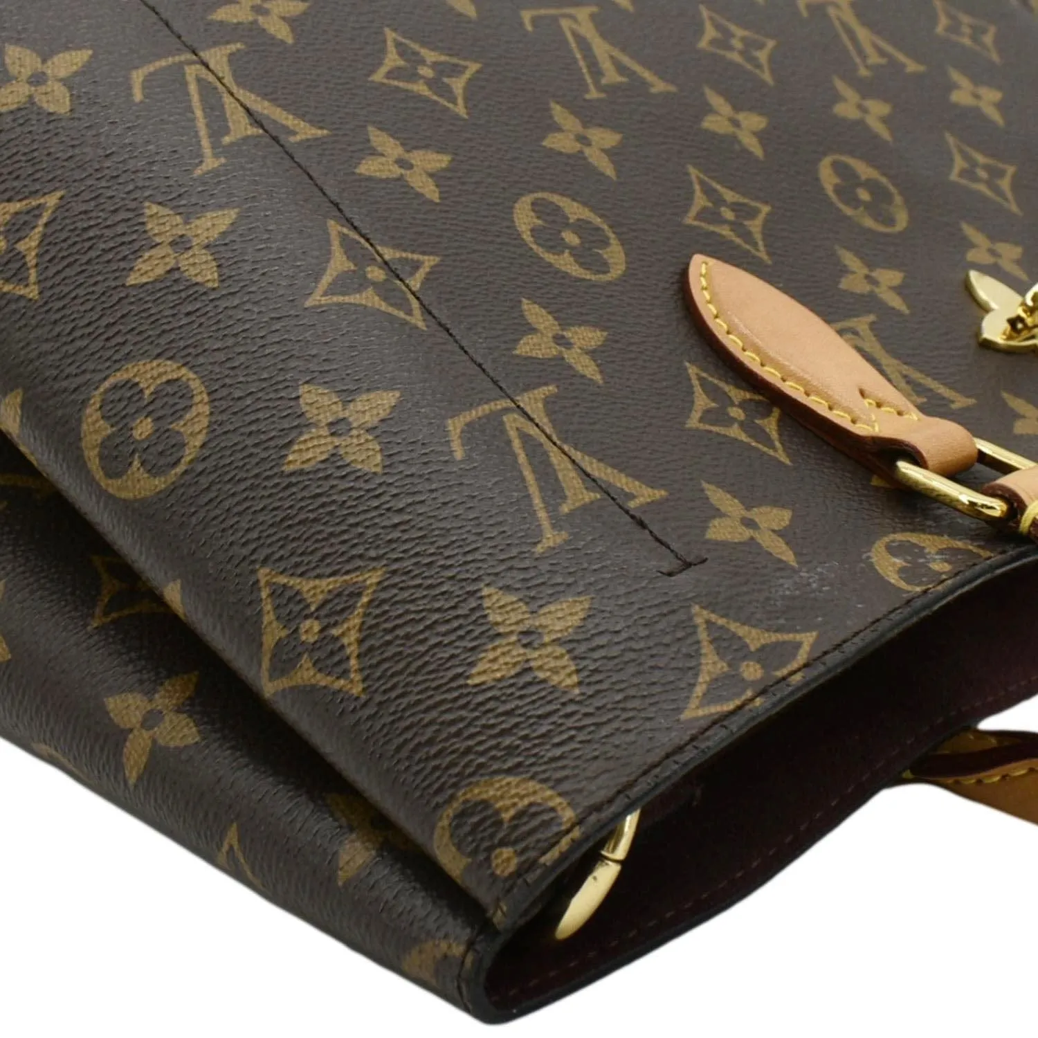 LOUIS VUITTON Flower Zipped Monogram Canvas Tote Bag Brown - RTS