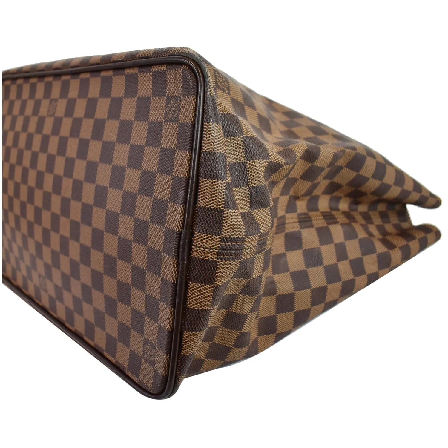 LOUIS VUITTON Greenwich PM Damier Ebene Travel Tote Bag Brown