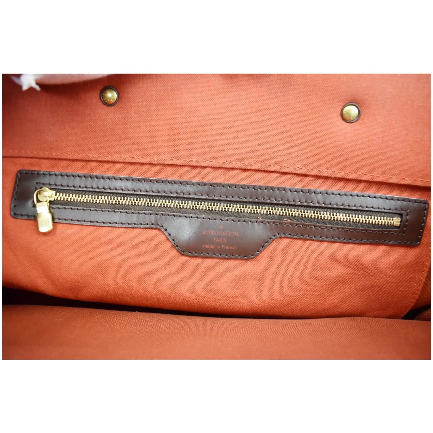LOUIS VUITTON Greenwich PM Damier Ebene Travel Tote Bag Brown