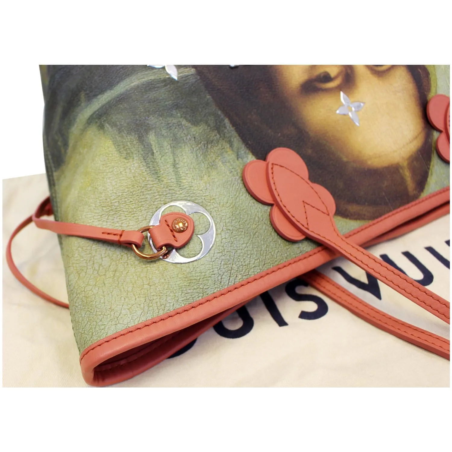 LOUIS VUITTON Jeff Koons Da Vinci Neverfull MM Shoulder Bag