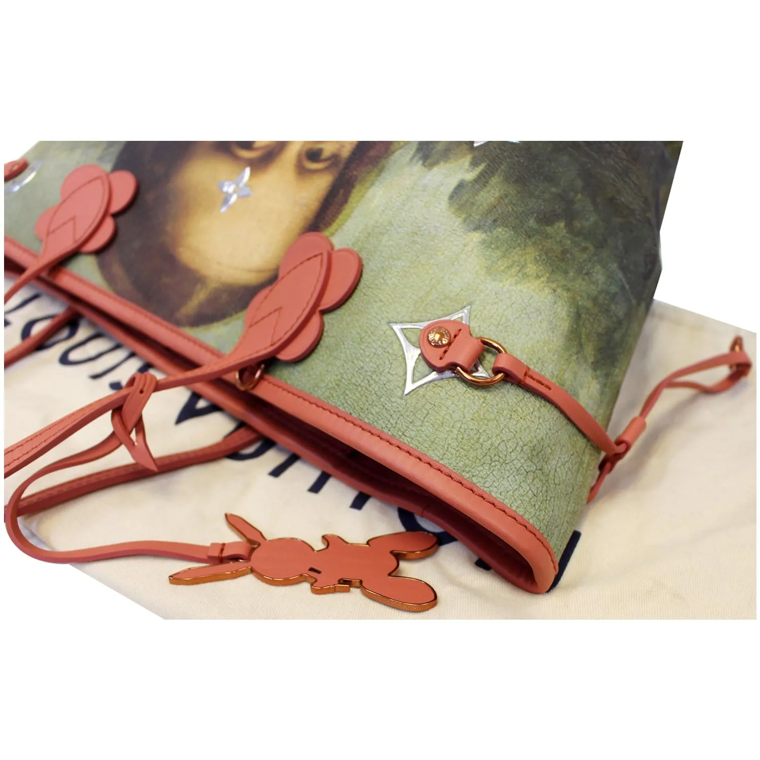 LOUIS VUITTON Jeff Koons Da Vinci Neverfull MM Shoulder Bag