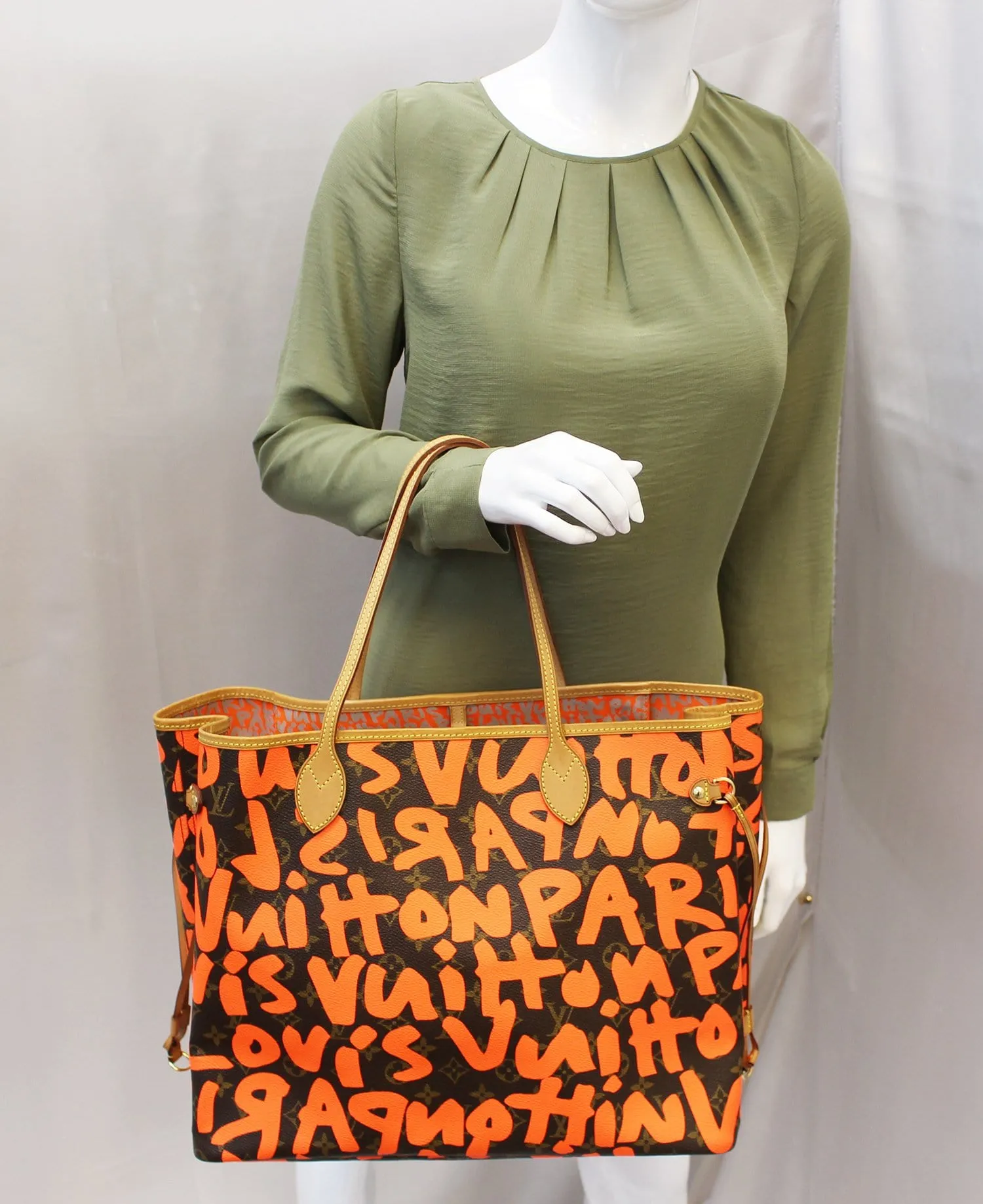 LOUIS VUITTON Limited Edition Orange Stephen Sprouse Graffiti Neverfull GM