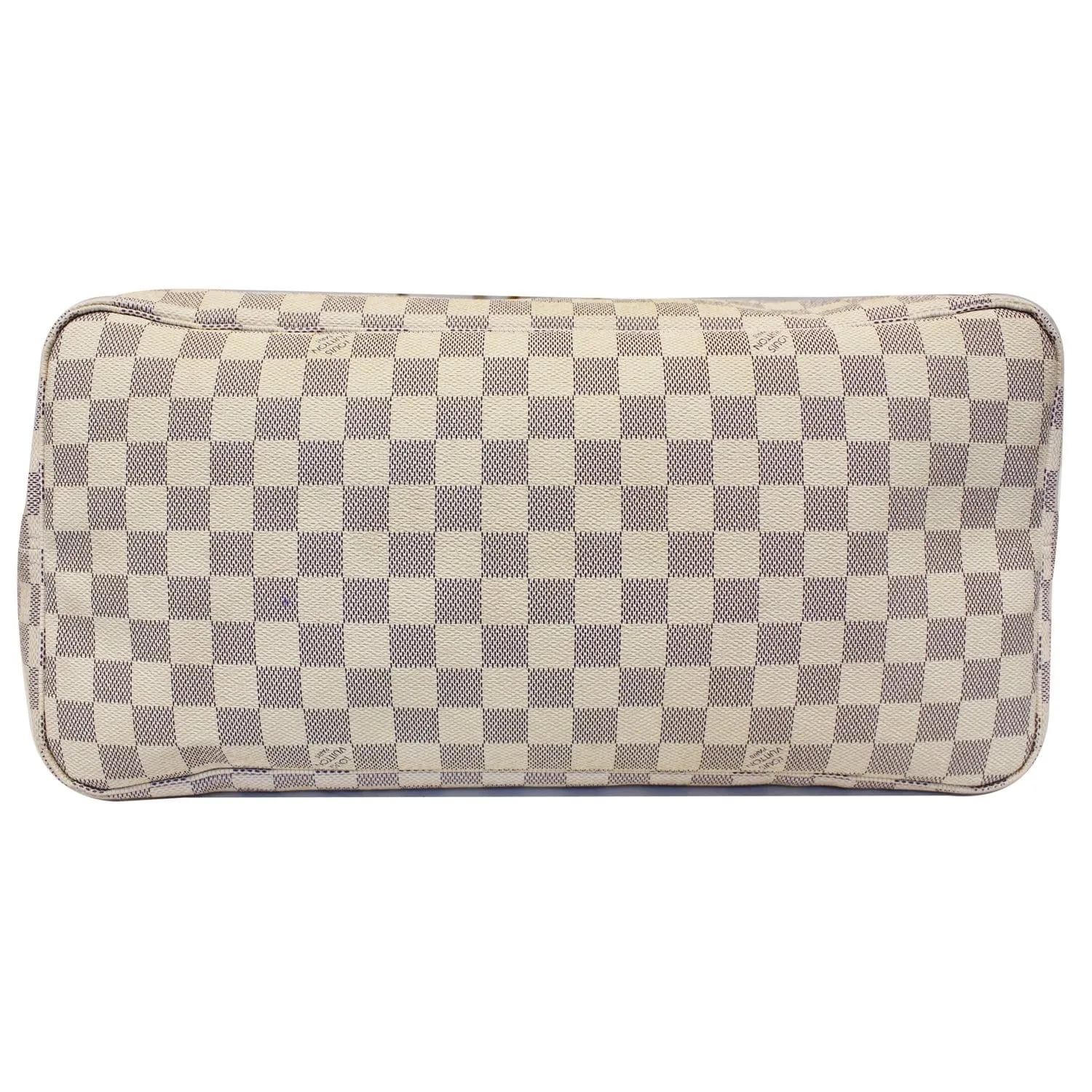 LOUIS VUITTON Neverfull GM Damier Azur Tote Shoulder Bag White