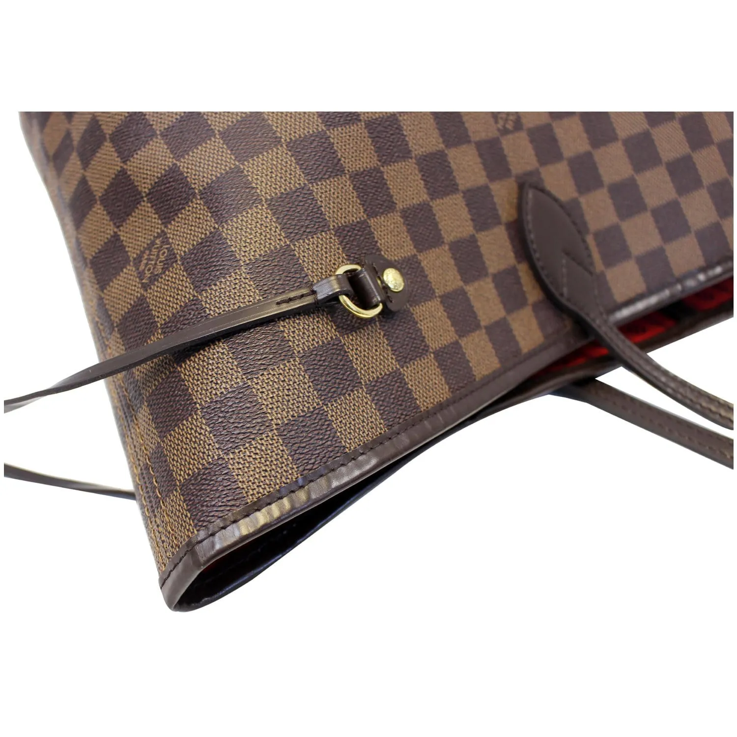 LOUIS VUITTON Neverfull GM Damier Ebene Tote Shoulder Bag Brown