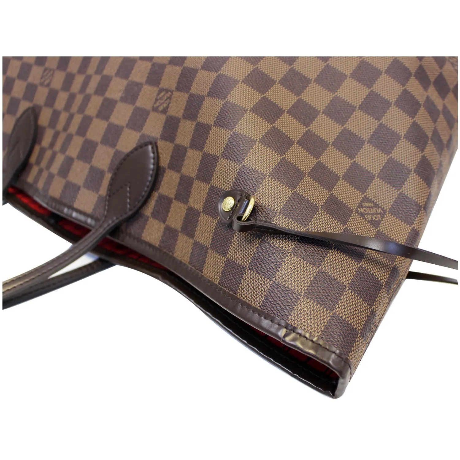 LOUIS VUITTON Neverfull GM Damier Ebene Tote Shoulder Bag Brown