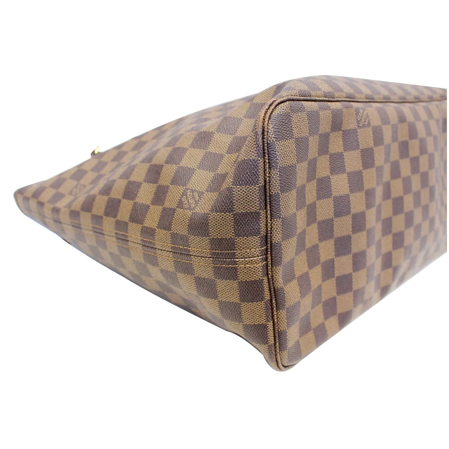 LOUIS VUITTON Neverfull GM Damier Ebene Tote Shoulder Bag Brown