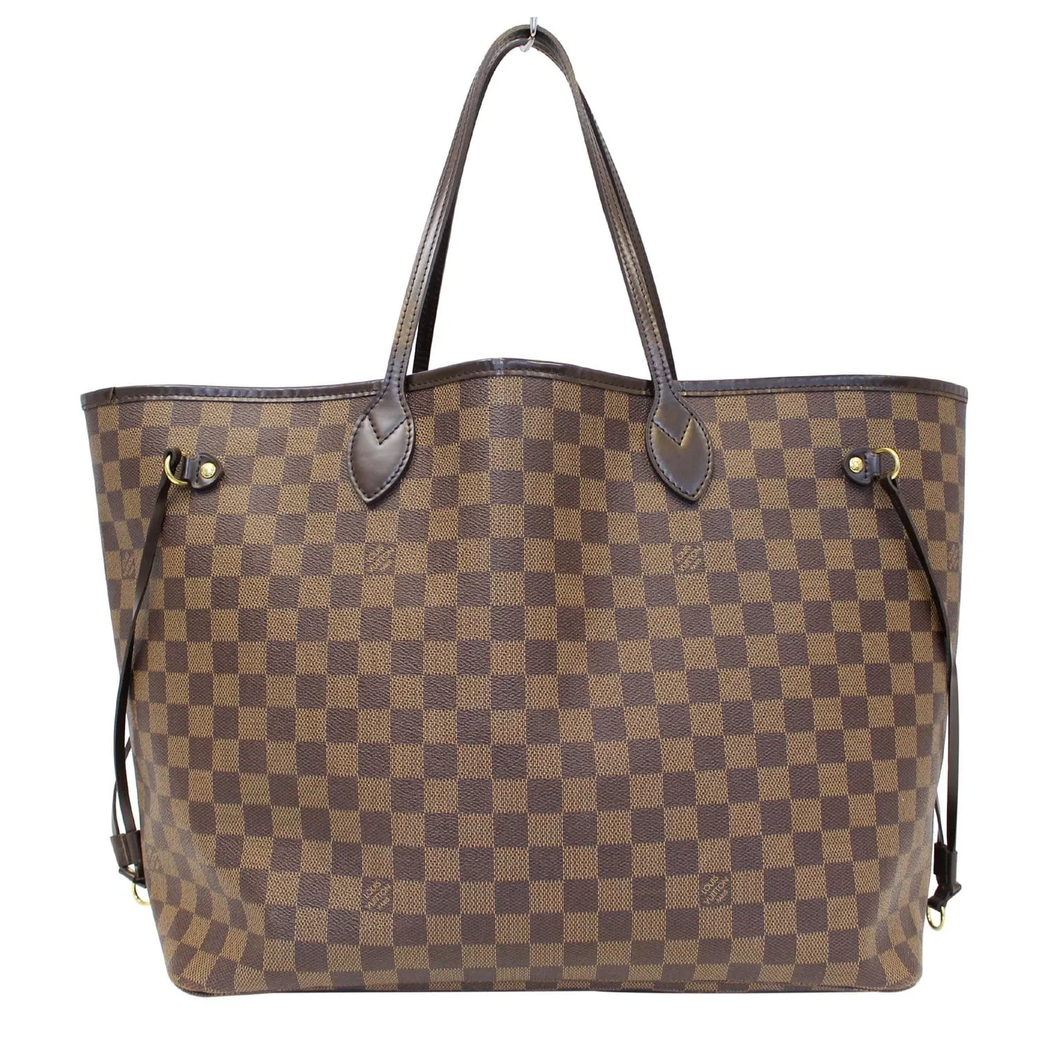 LOUIS VUITTON Neverfull GM Damier Ebene Tote Shoulder Bag Brown