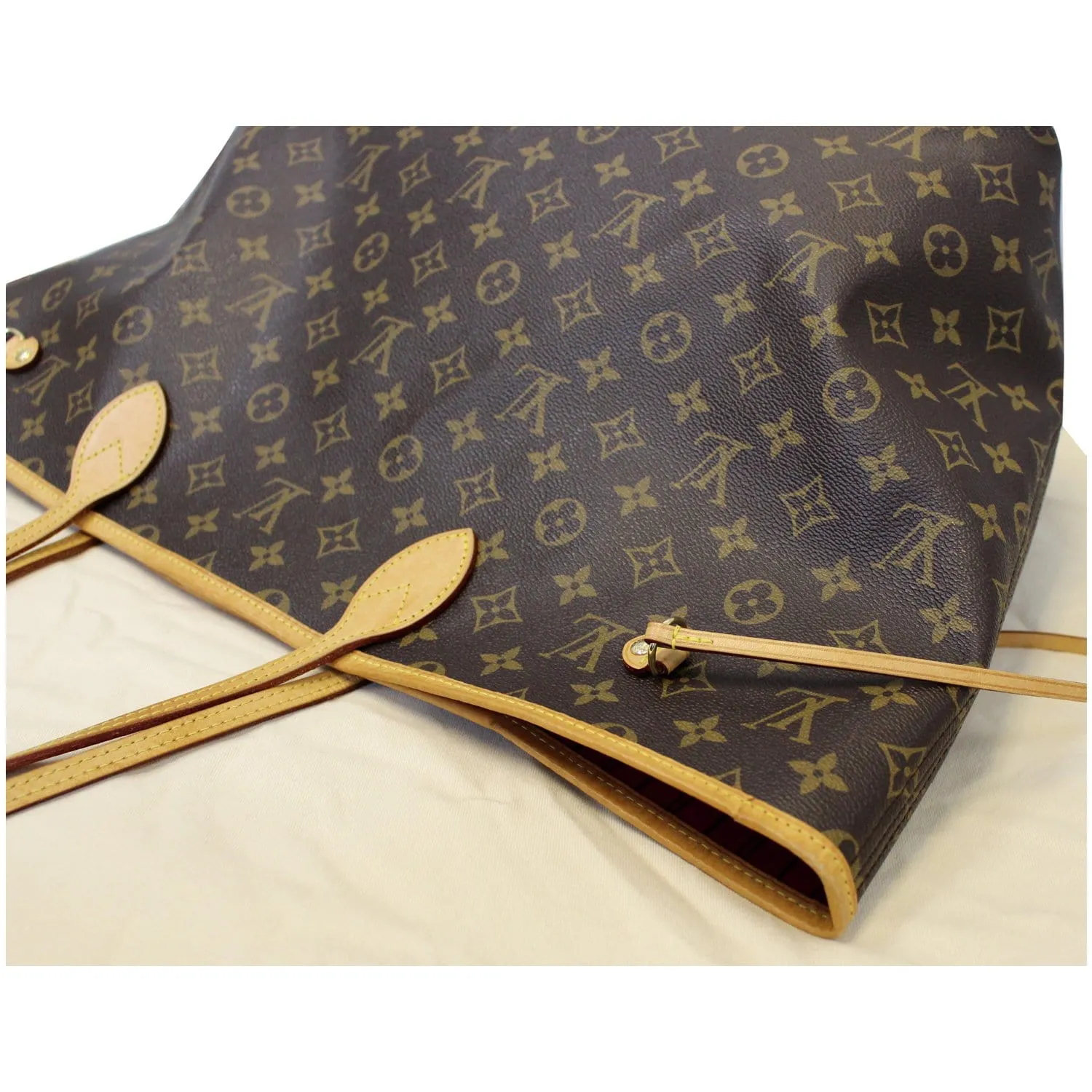 LOUIS VUITTON Neverfull GM Monogram Canvas Tote Shoulder Bag Brown