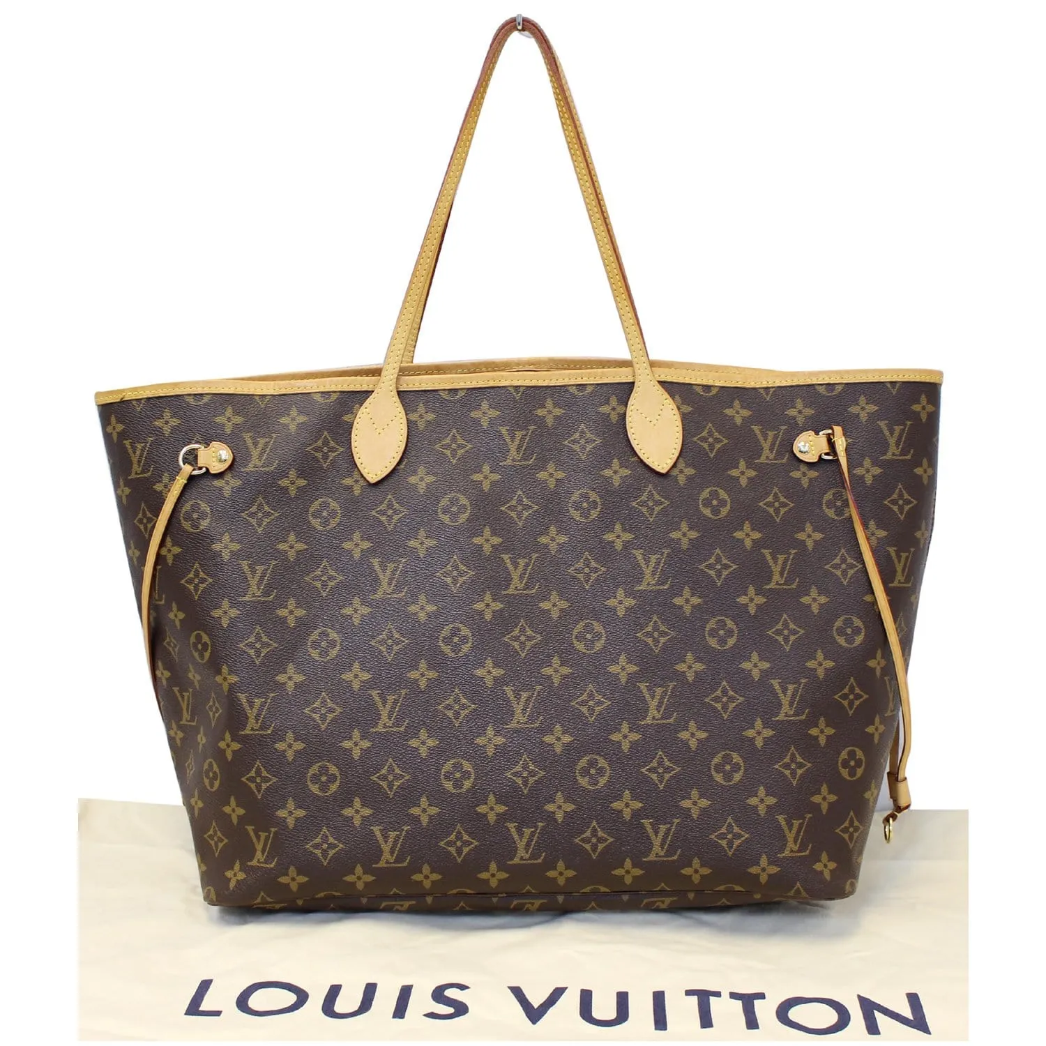LOUIS VUITTON Neverfull GM Monogram Canvas Tote Shoulder Bag Brown