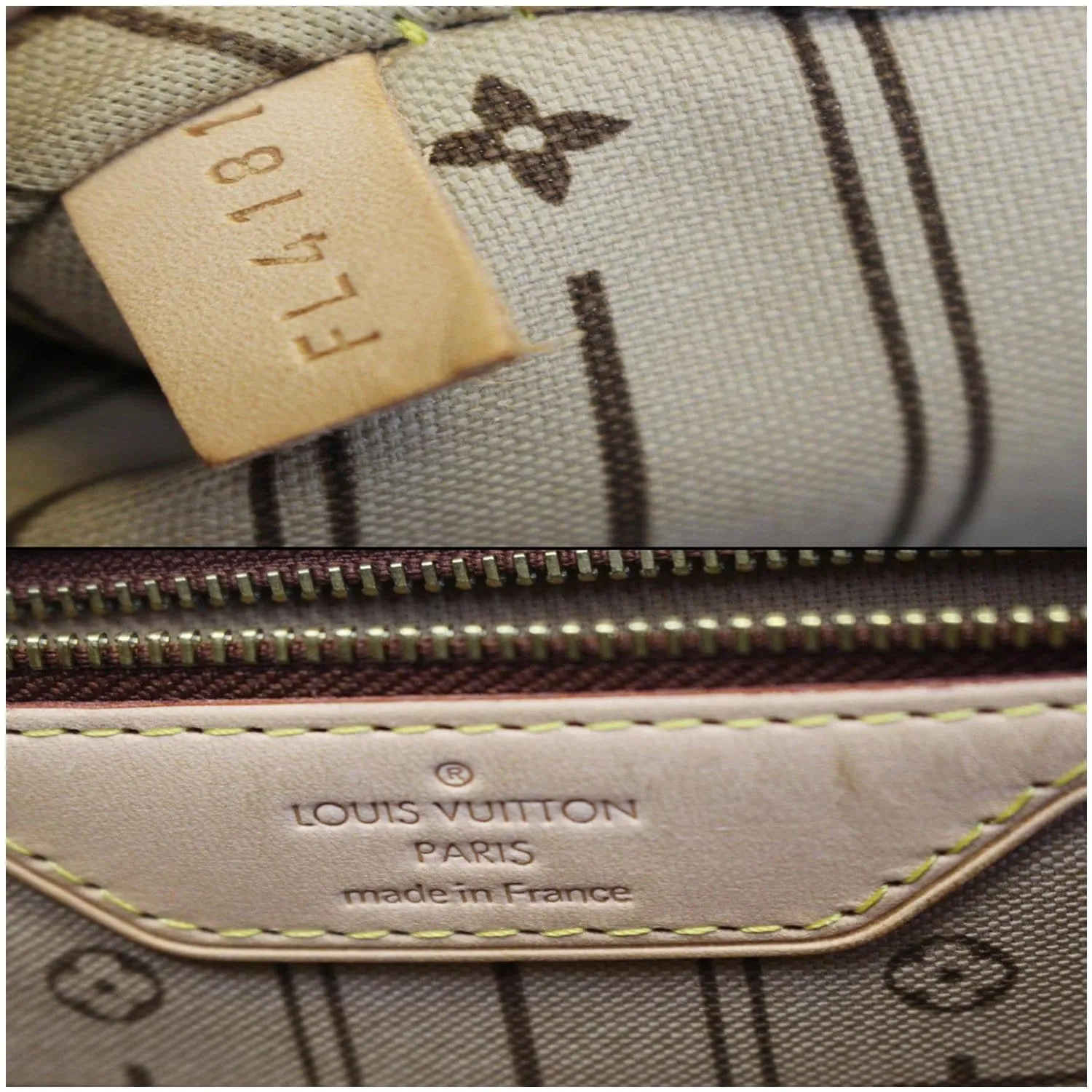 LOUIS VUITTON Neverfull GM Monogram Canvas Tote Shoulder Bag Brown