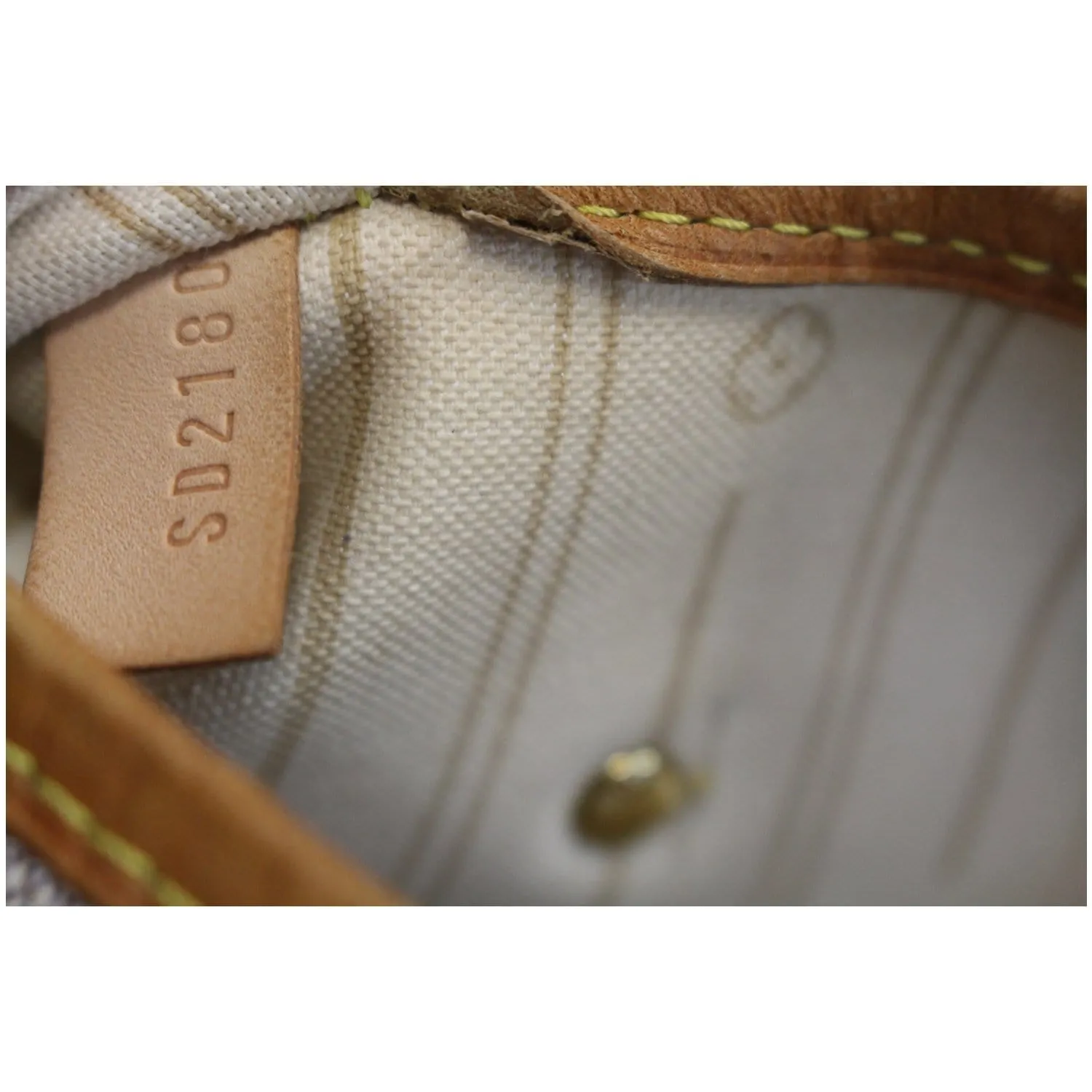 LOUIS VUITTON Neverfull MM Damier Azur Tote Shoulder Bag White