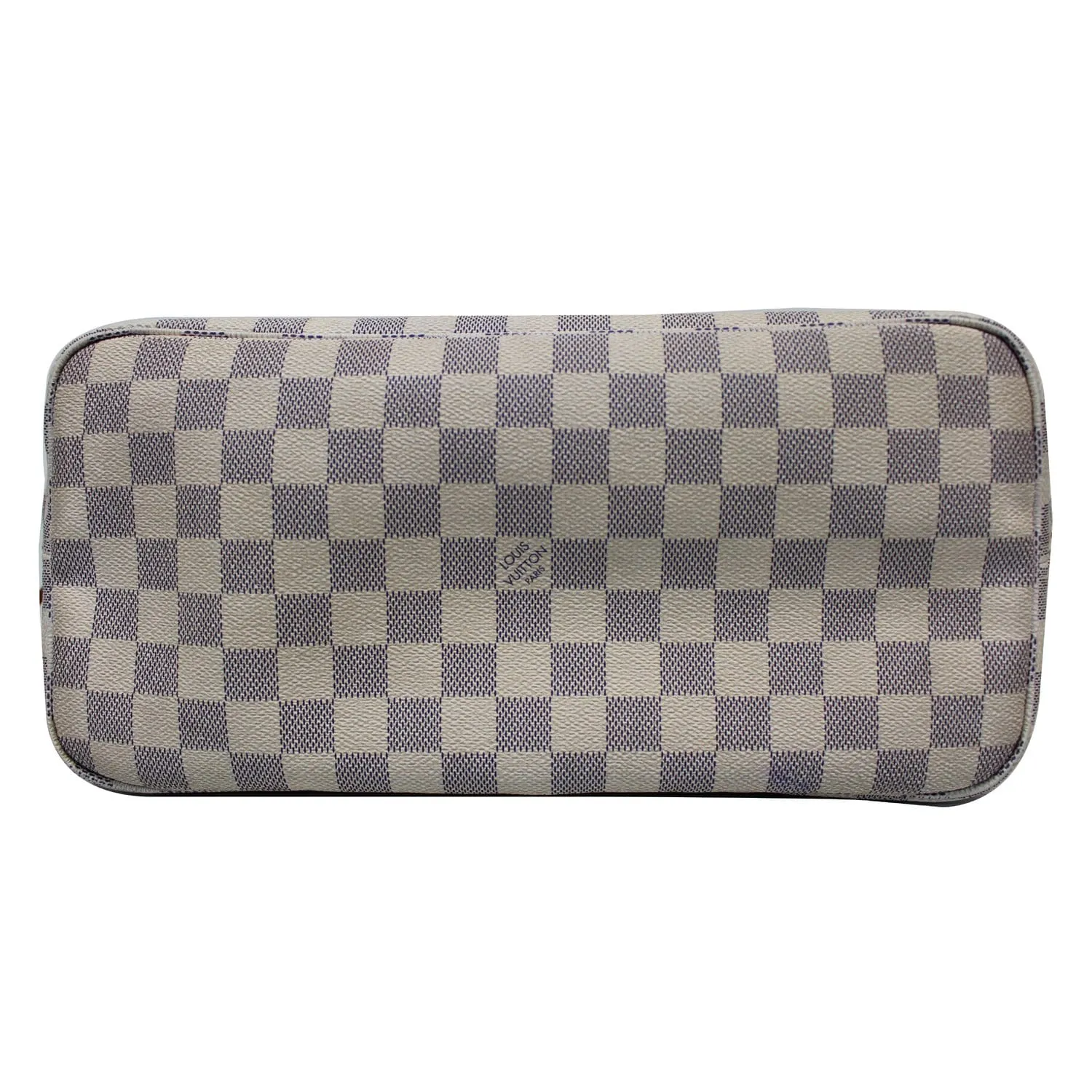 LOUIS VUITTON Neverfull MM Damier Azur Tote Shoulder Bag White