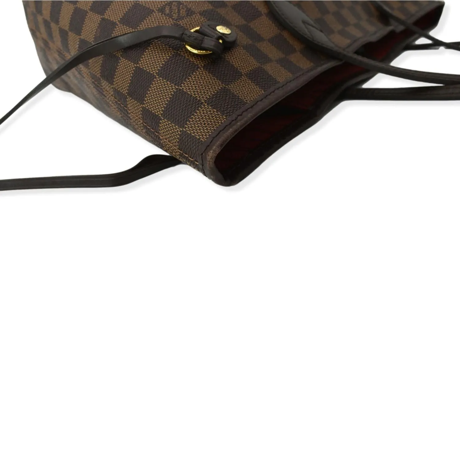 LOUIS VUITTON Neverfull MM Damier Ebene Shoulder Tote Bag Brown