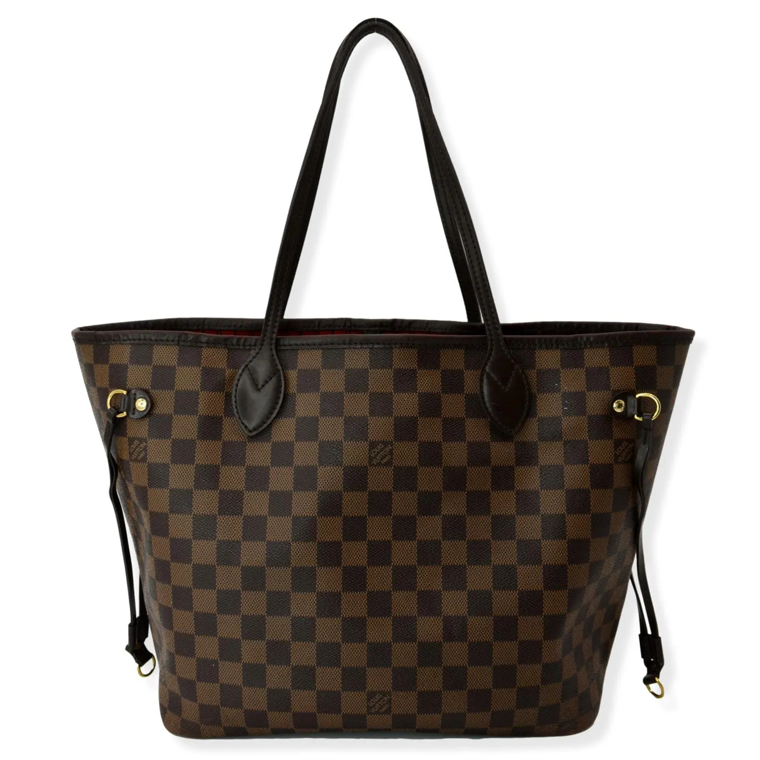 LOUIS VUITTON Neverfull MM Damier Ebene Shoulder Tote Bag Brown