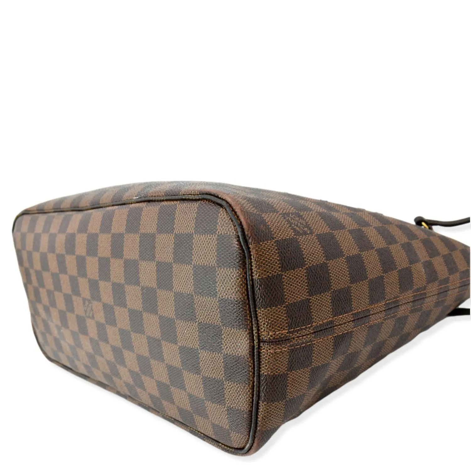 LOUIS VUITTON Neverfull MM Damier Ebene Shoulder Tote Bag Brown