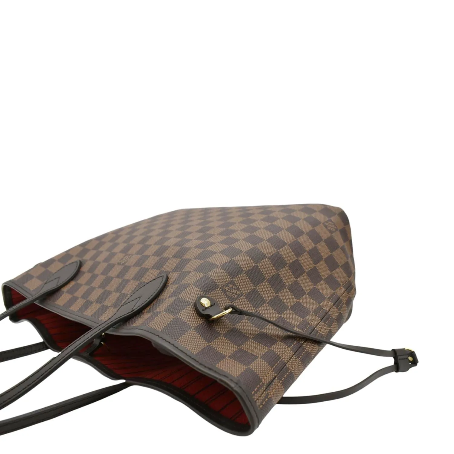 LOUIS VUITTON Neverfull MM Damier Ebene Tote Bag Brown