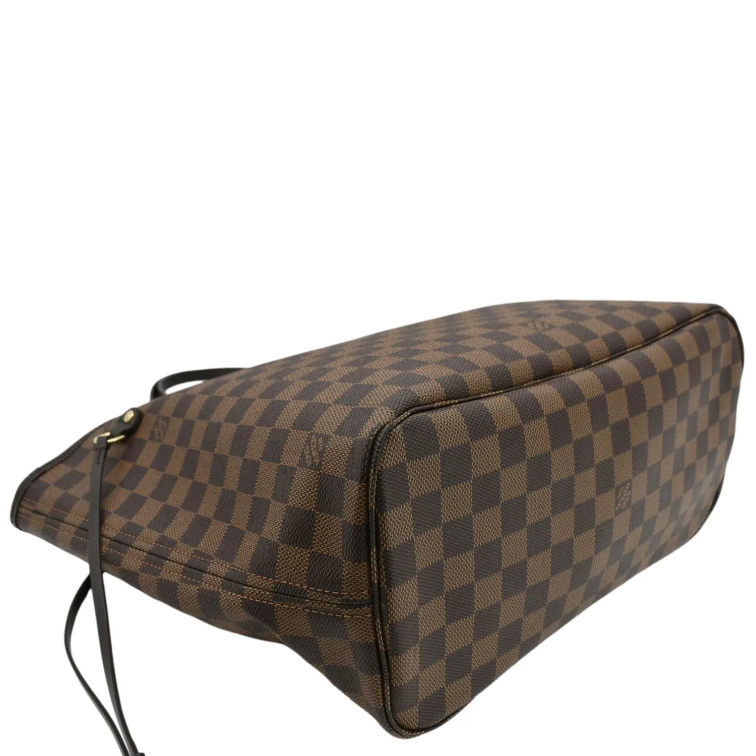 LOUIS VUITTON Neverfull MM Damier Ebene Tote Bag Brown