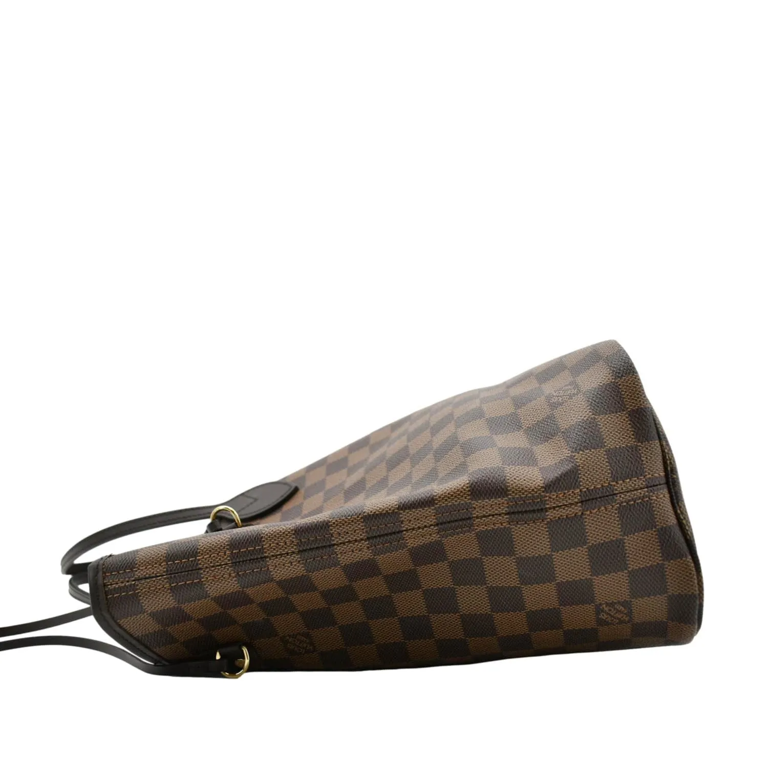 LOUIS VUITTON Neverfull MM Damier Ebene Tote Bag Brown