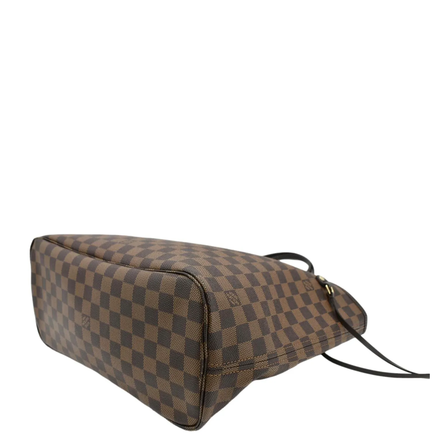 LOUIS VUITTON Neverfull MM Damier Ebene Tote Bag Brown