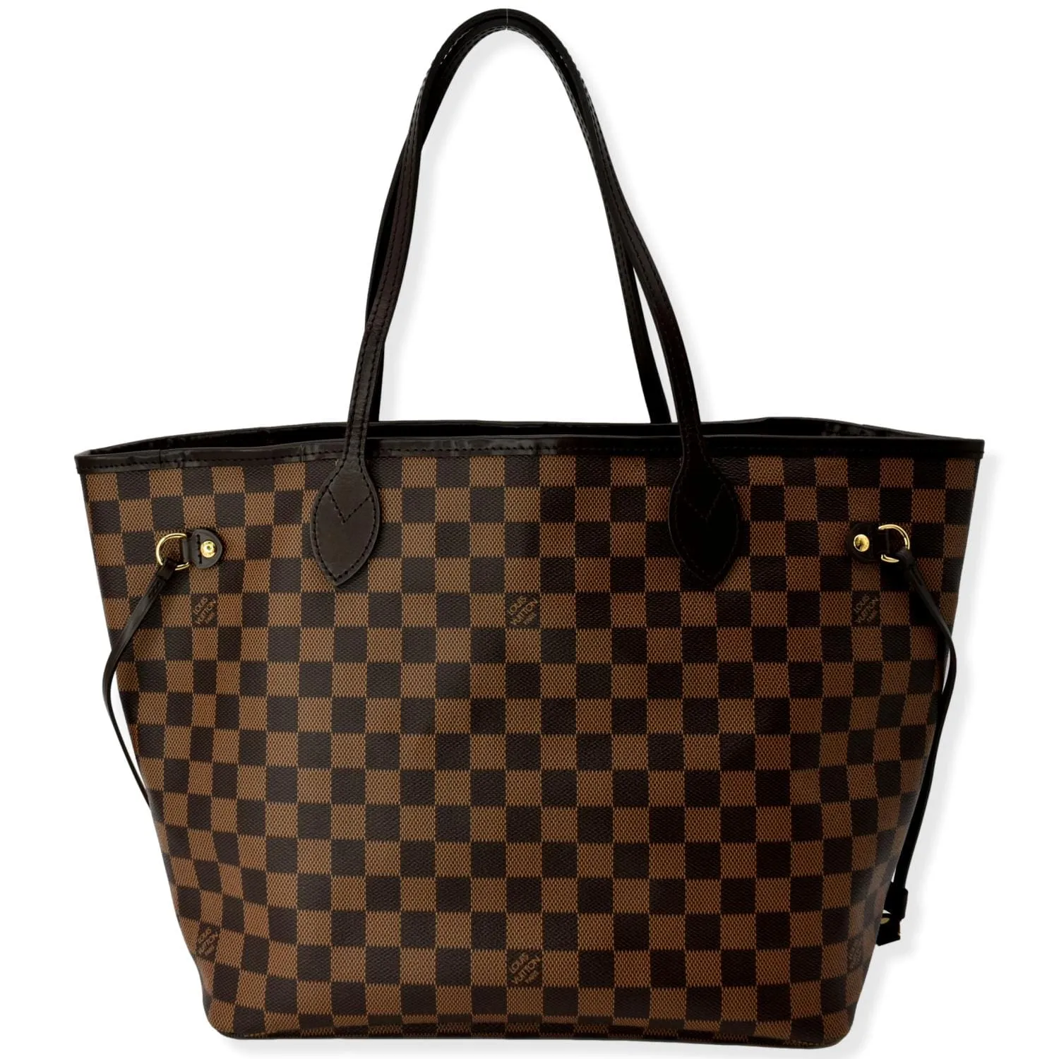 LOUIS VUITTON  Neverfull MM Damier Ebene Tote Bag Brown