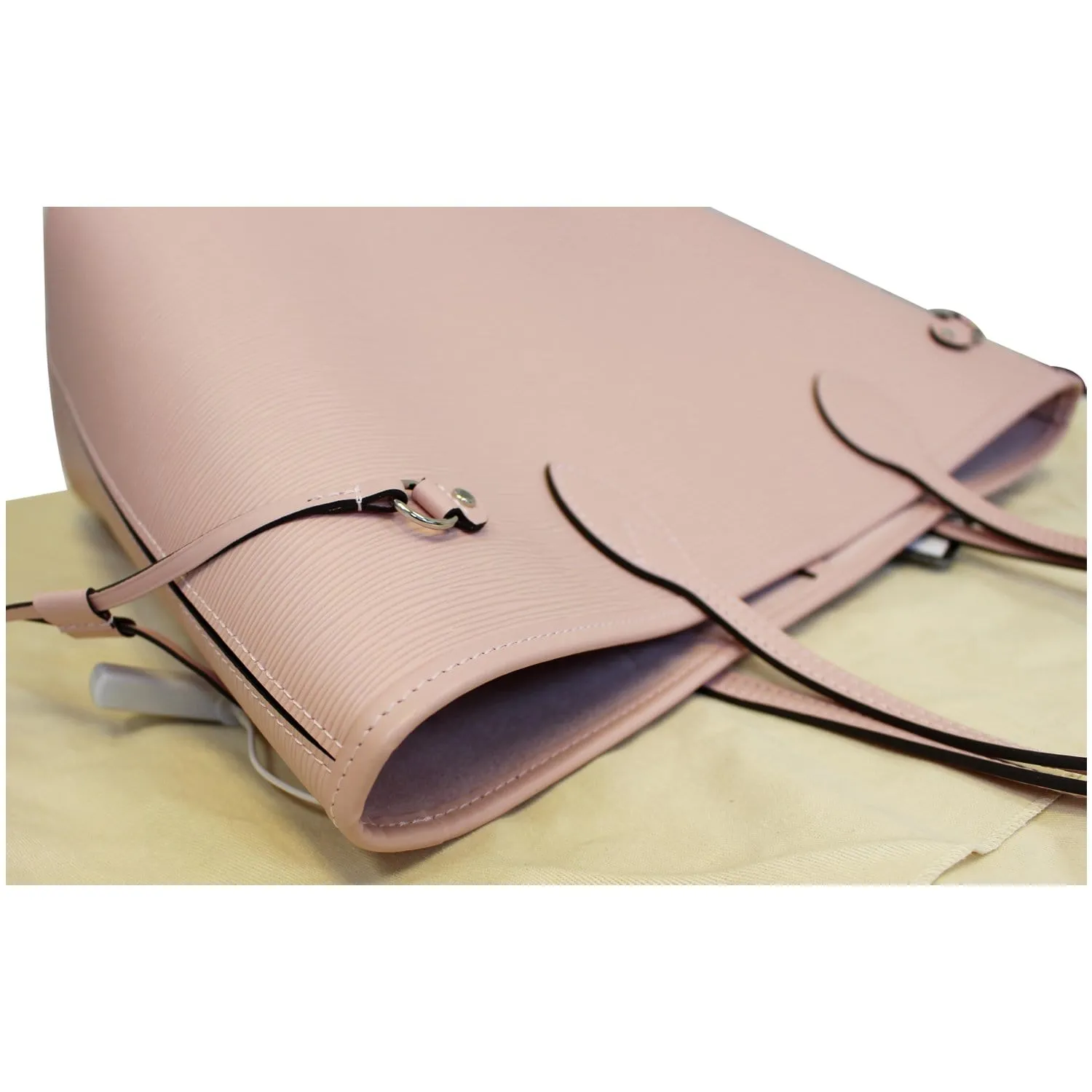 LOUIS VUITTON Neverfull MM Epi Leather Tote Shoulder Bag Rose Ballerine