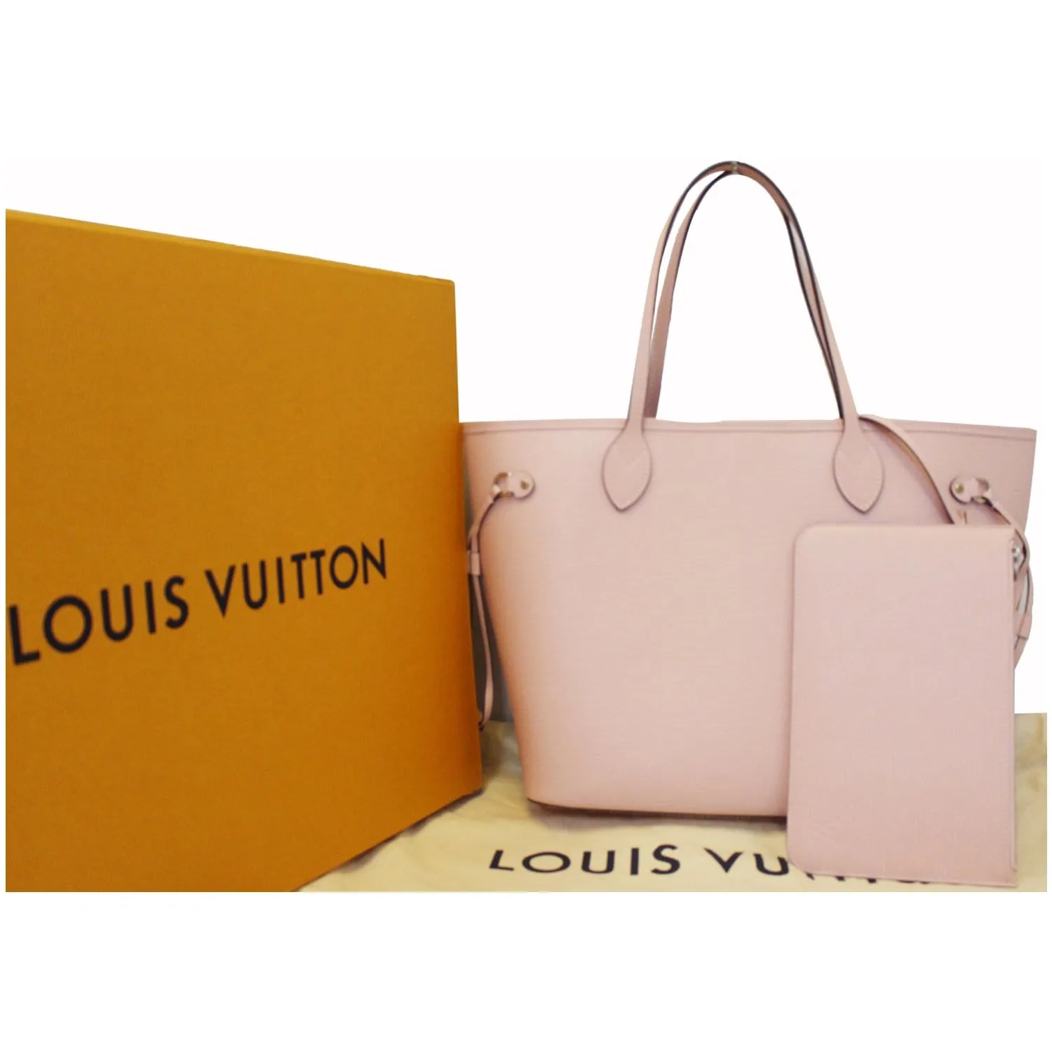 LOUIS VUITTON Neverfull MM Epi Leather Tote Shoulder Bag Rose Ballerine