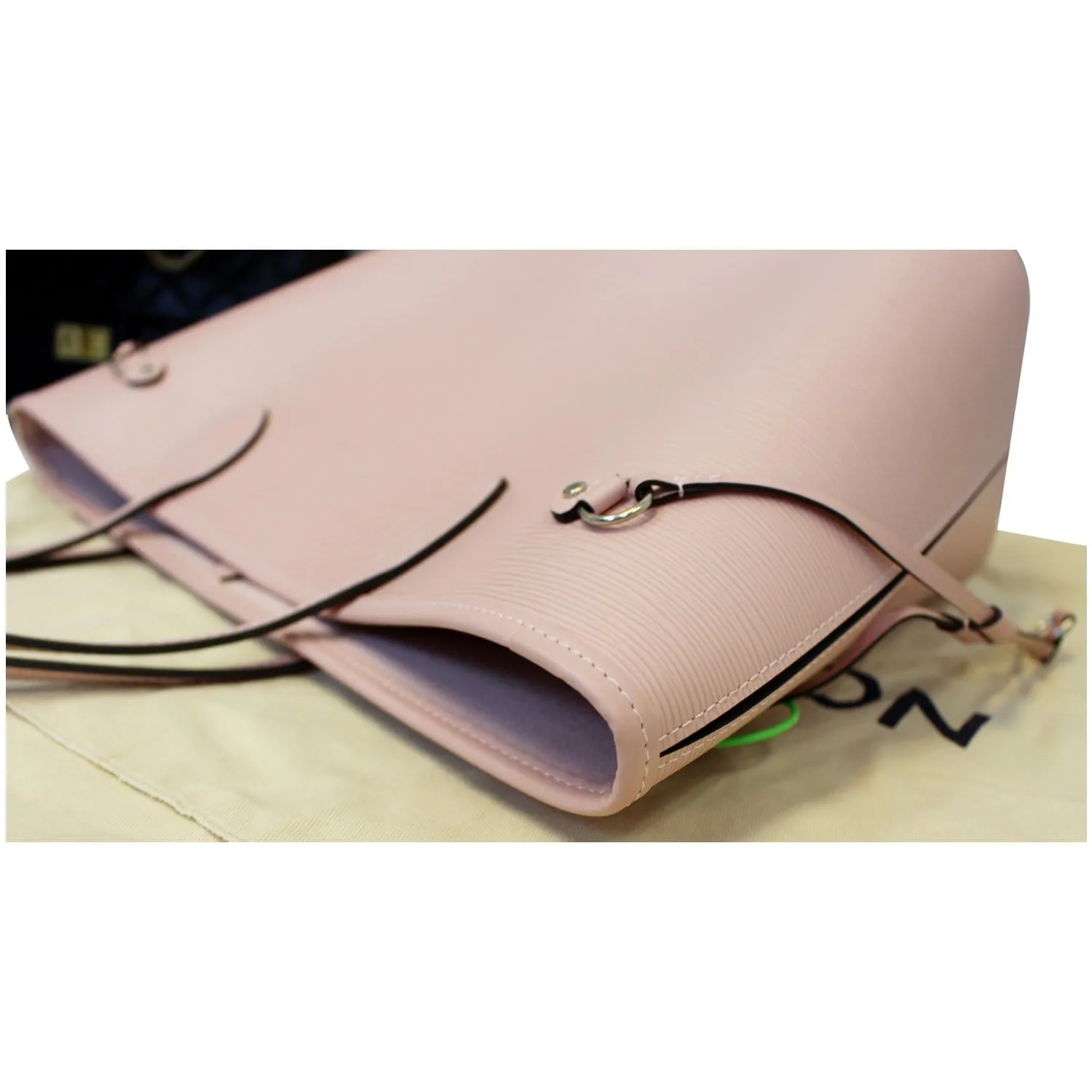 LOUIS VUITTON Neverfull MM Epi Leather Tote Shoulder Bag Rose Ballerine