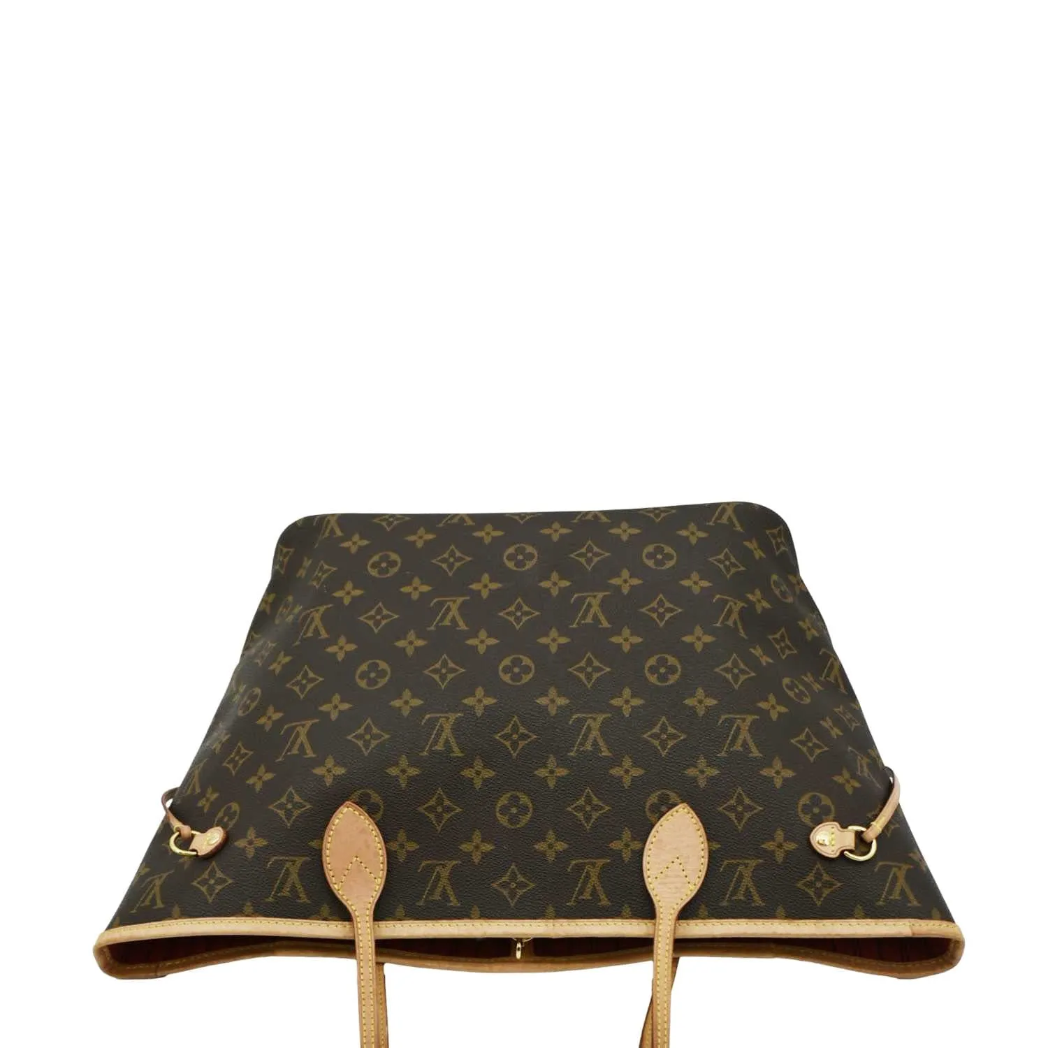 LOUIS VUITTON Neverfull MM Monogram Canvas Tote Bag Brown