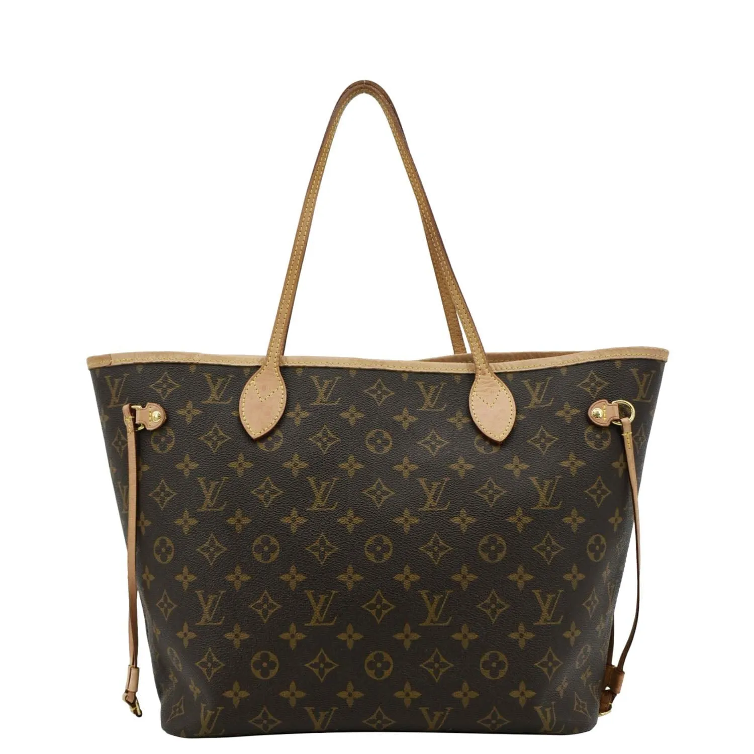 LOUIS VUITTON Neverfull MM Monogram Canvas Tote Bag Brown