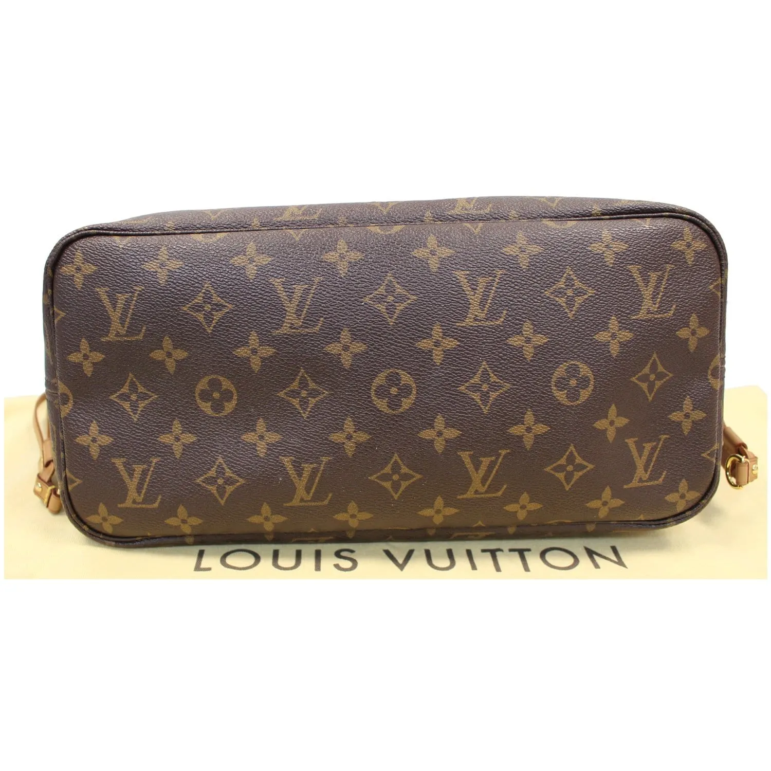 LOUIS VUITTON Neverfull MM Monogram Canvas Tote Shoulder Bag Brown
