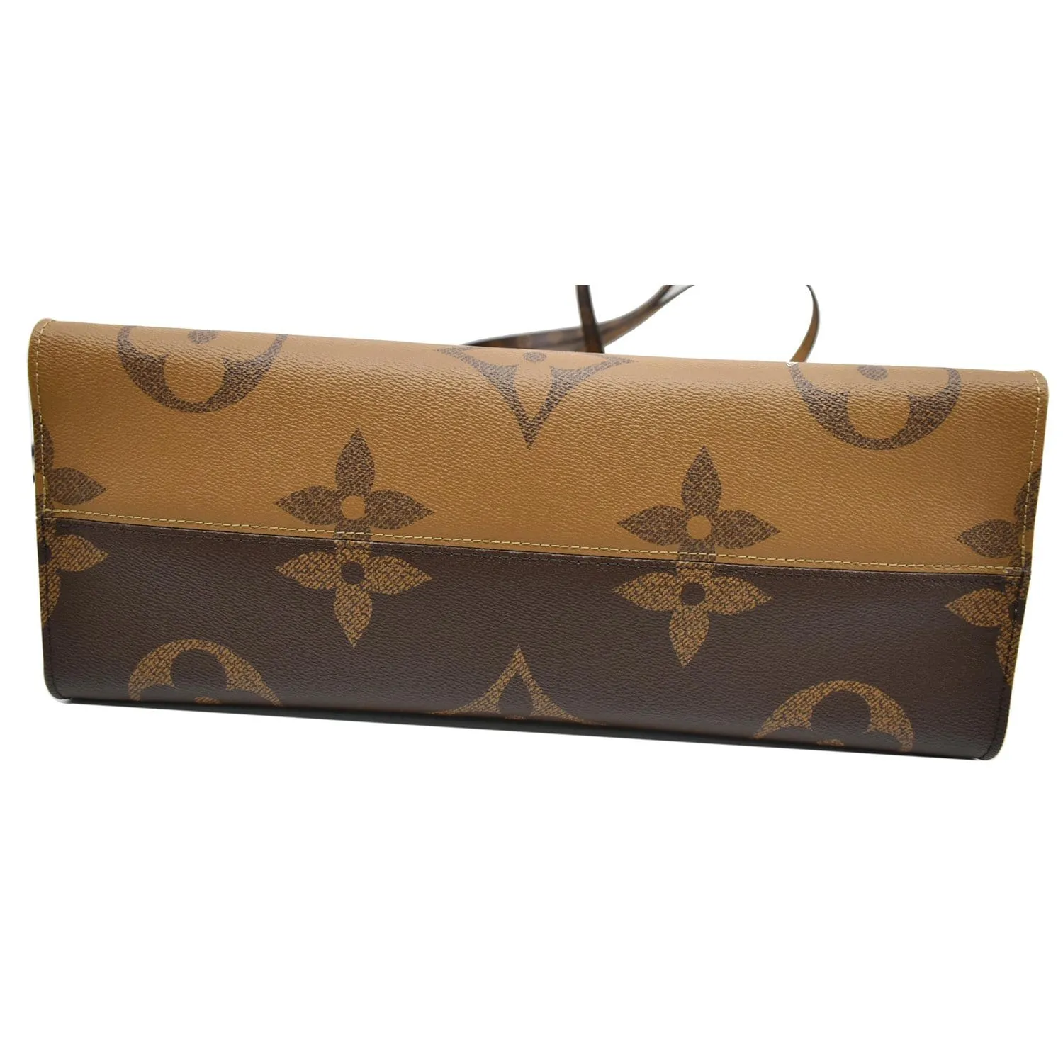 LOUIS VUITTON Onthego GM Reverse Monogram Canvas Tote Shoulder Bag Brown