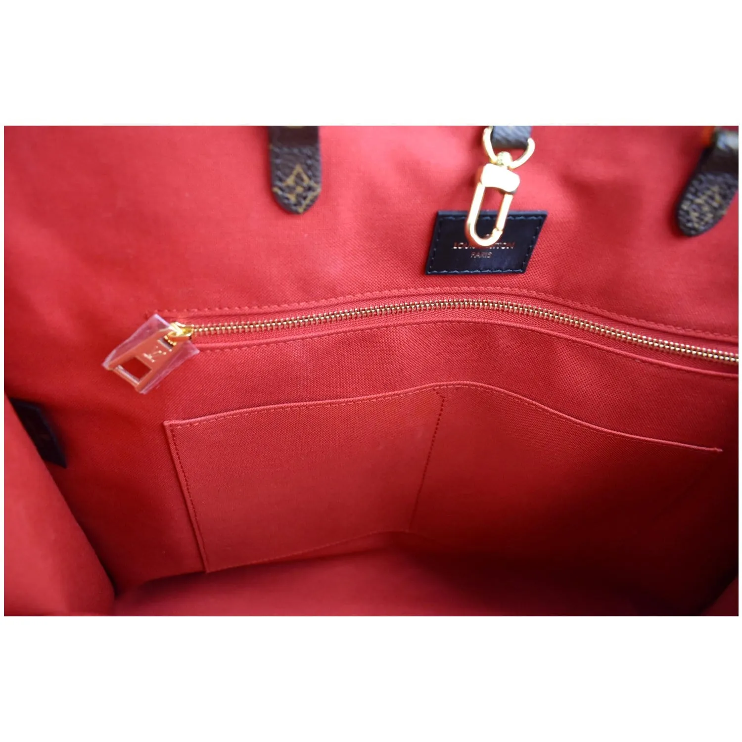 LOUIS VUITTON Onthego GM Reverse Monogram Canvas Tote Shoulder Bag Brown