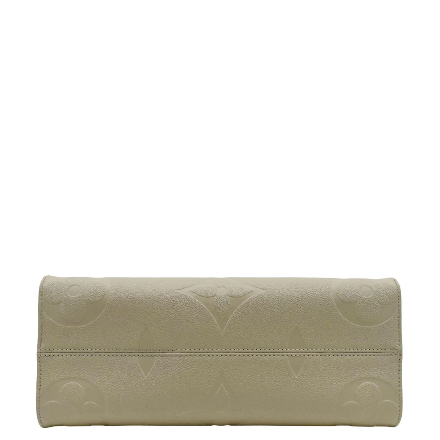 LOUIS VUITTON Onthego MM Monogram Empreinte Leather Tote Bag Cream