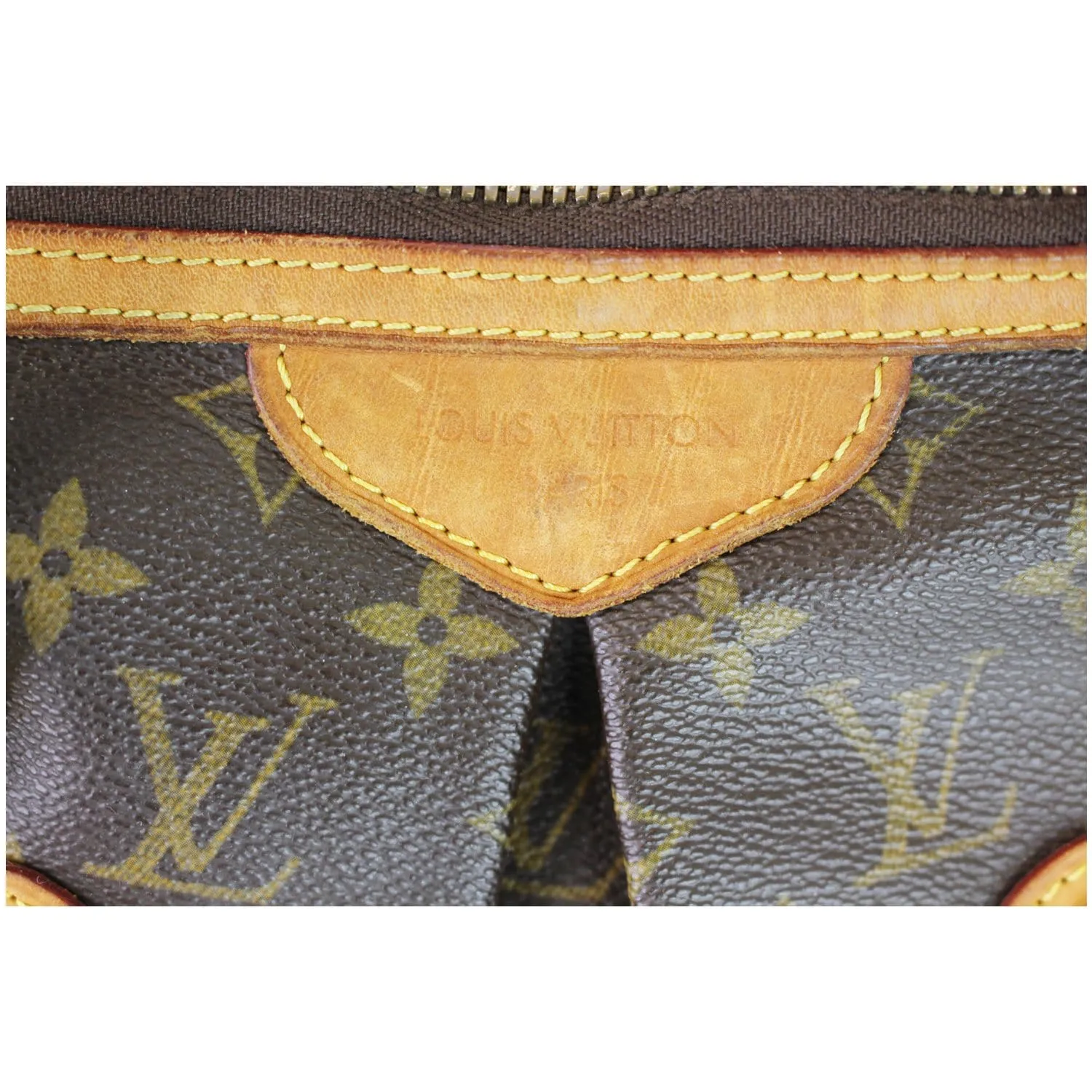 LOUIS VUITTON Palermo GM Monogram Canvas Tote Shoulder Bag Brown
