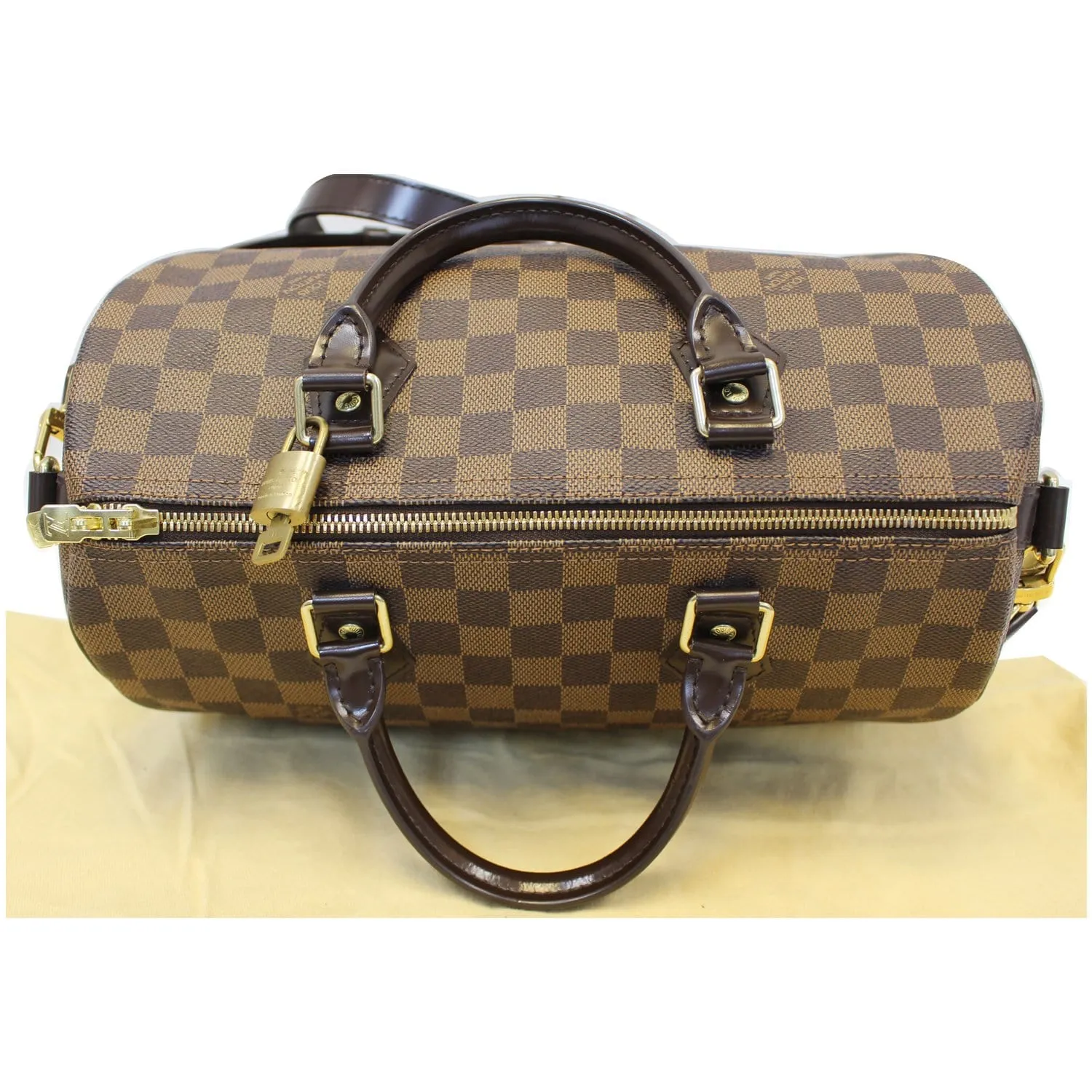 LOUIS VUITTON Speedy 30 Bandouliere Damier Ebene Shoulder Bag Brown