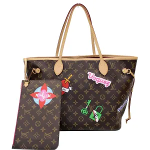 LOUIS VUITTON Stories Neverfull MM Monogram Canvas Shoulder Bag Brown